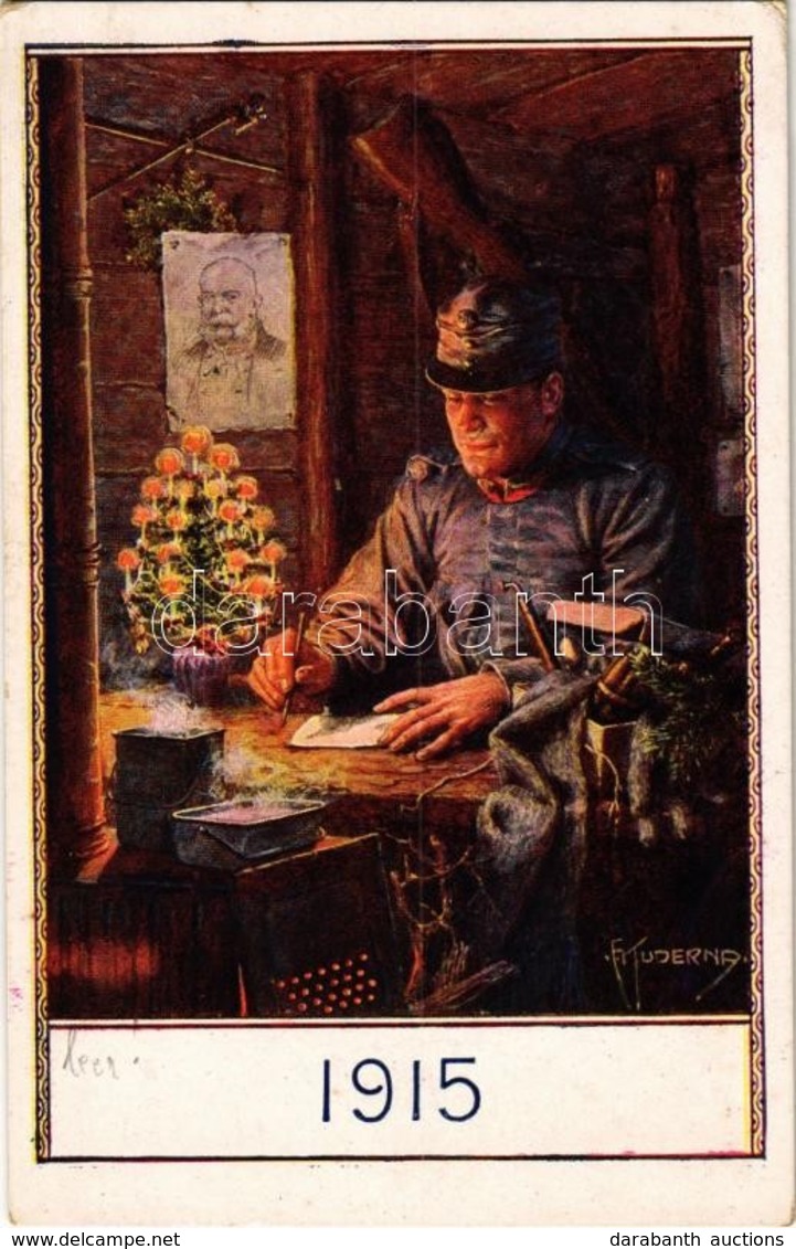 ** T2/T3 A K.u.K. Hadsereg Katonája 1915 Karácsonyán Levelet ír / WWI Austro-Hungarian Military, Soldier Writing Letters - Zonder Classificatie