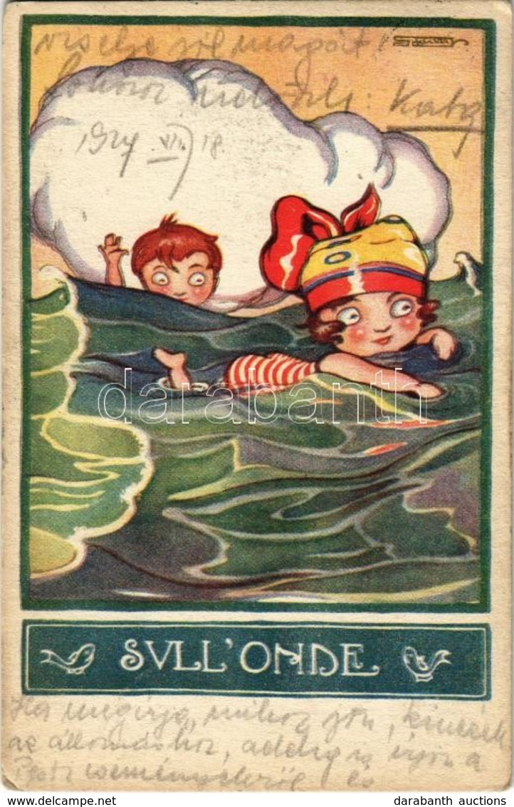 T2/T3 Sull'onde / Italian Art Postcard, At Sea. 565-1. Artist Signed (EK) - Zonder Classificatie