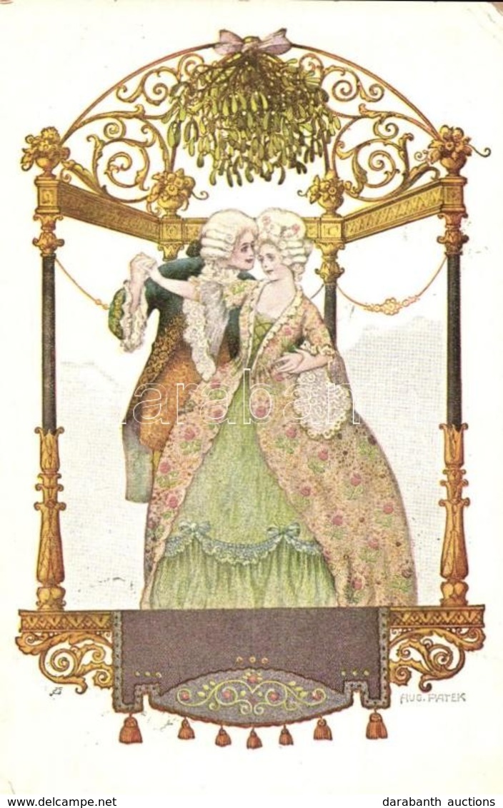 T2/T3 Baroque Couple, Art Nouveau Art Postcard, Josef Gerstmayer S: August Patek (EK) - Zonder Classificatie