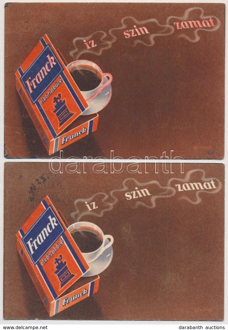 Franck Cikóriakávé Reklám, Budapesti Áruminta-vásár / Hungarian Chicory Coffee Advertisement, '1948 BNV' So. Stpl S: Mac - Zonder Classificatie