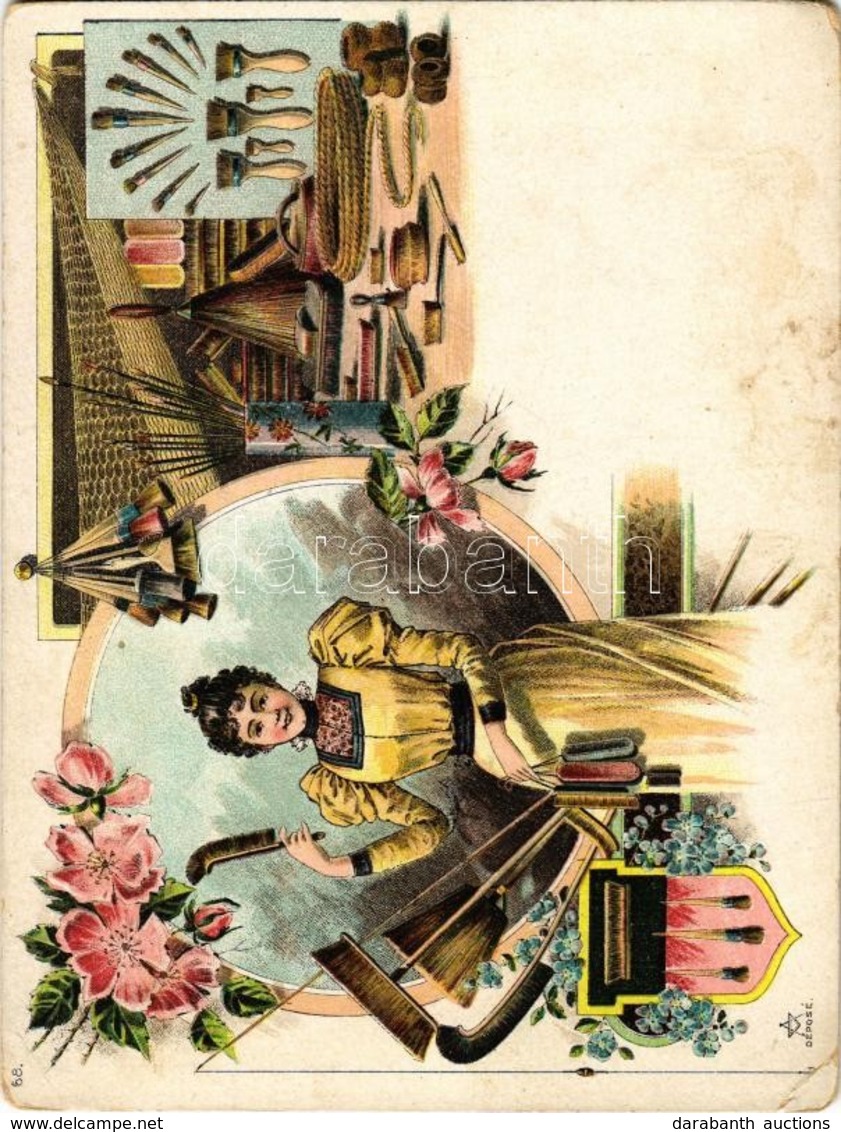 ** T2/T3 Bruches And Brooms Advertising Art Nouveau Card (non PC) (EK) - Zonder Classificatie