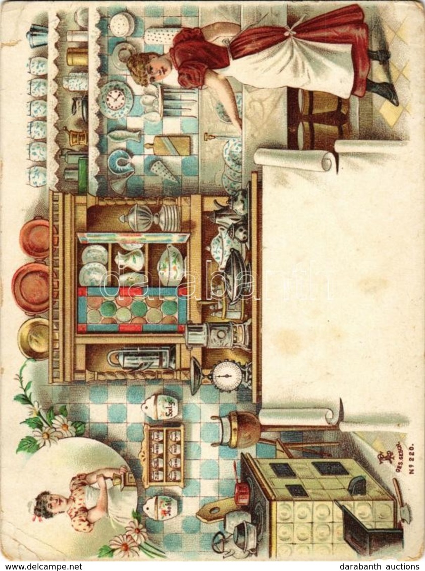 ** T3 Kitchen Equipment Advertising Art Nouveau Card (non PC) (tears) - Zonder Classificatie