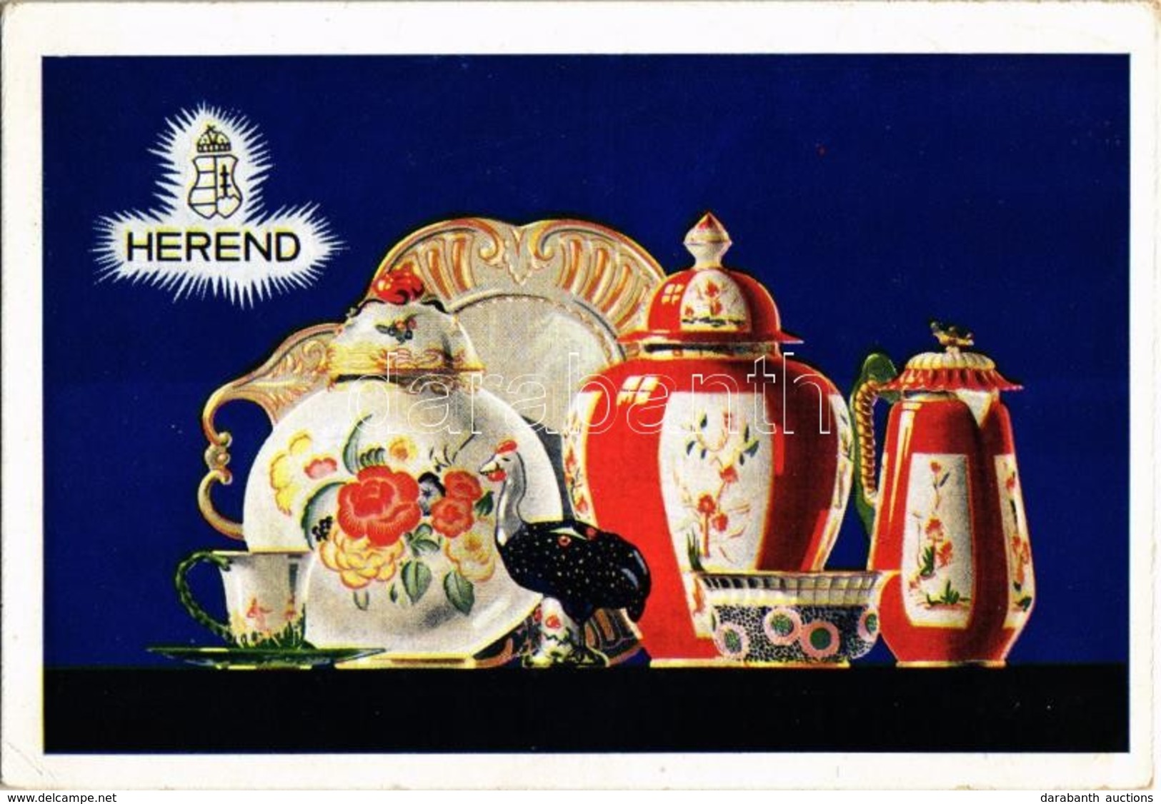 T2/T3 Herendi Porcelángyár Reklámlapja, Pezenhoffer Antalnak Címzett Levél / Herend China Factory (established In 1839)  - Zonder Classificatie