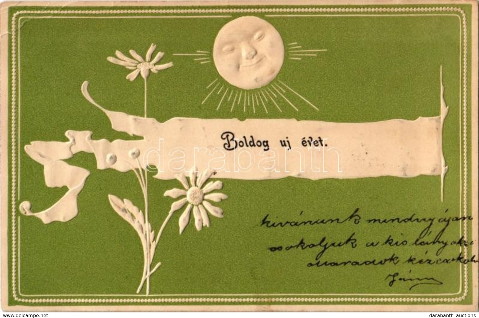 T2/T3 1903 Boldog új évet! / New Year Greeting Embossed Art Postcard. B.R.W. 256. Emb. (EK) - Zonder Classificatie