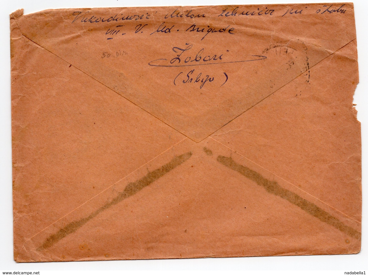 12.10.1945. WWII YUGOSLAVIA, SERBIA, ZABARI TO PETROVGRAD, PARTIZAN MAIL - Covers & Documents