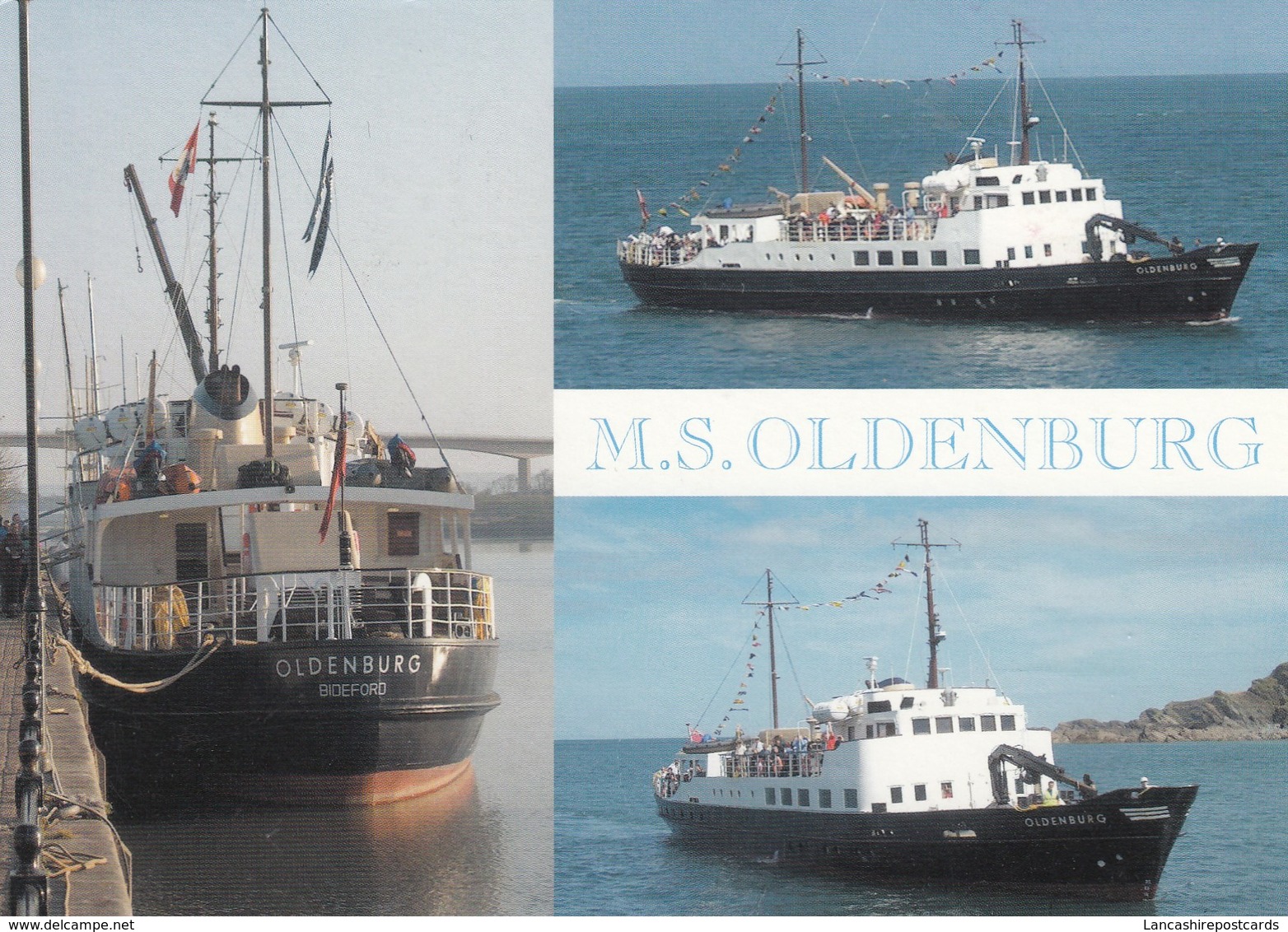 Postcard M S Oldenburg Lundy Island Ferry PU 2007 With Lundy Stamp & Cancel My Ref  B23569 - Transbordadores