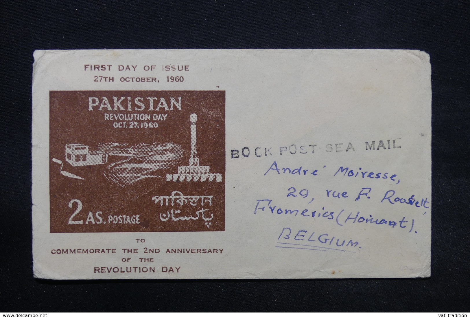 PAKISTAN - Griffe " Bock Post Sea Mail " Sur Enveloppe Pour La Belgique En 1963, Affranchissement Au Verso - L 28346 - Pakistan