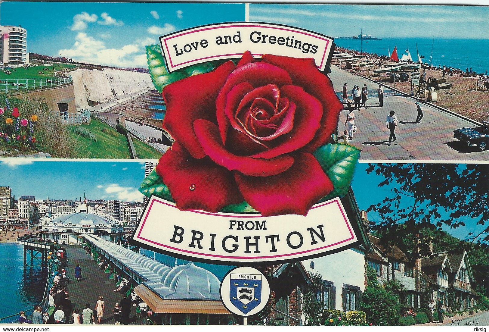 Greetings From Brighton. Sent To Norway 1978.  S-3734 - Greetings From...