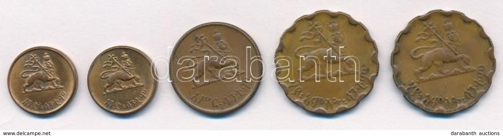 Etiópia 1936. 1c-25c (5x) T:1-,2,2-
Ethiopia 1936. 1 Cent - 25 Cents (5x) C:AU,XF,VF - Zonder Classificatie