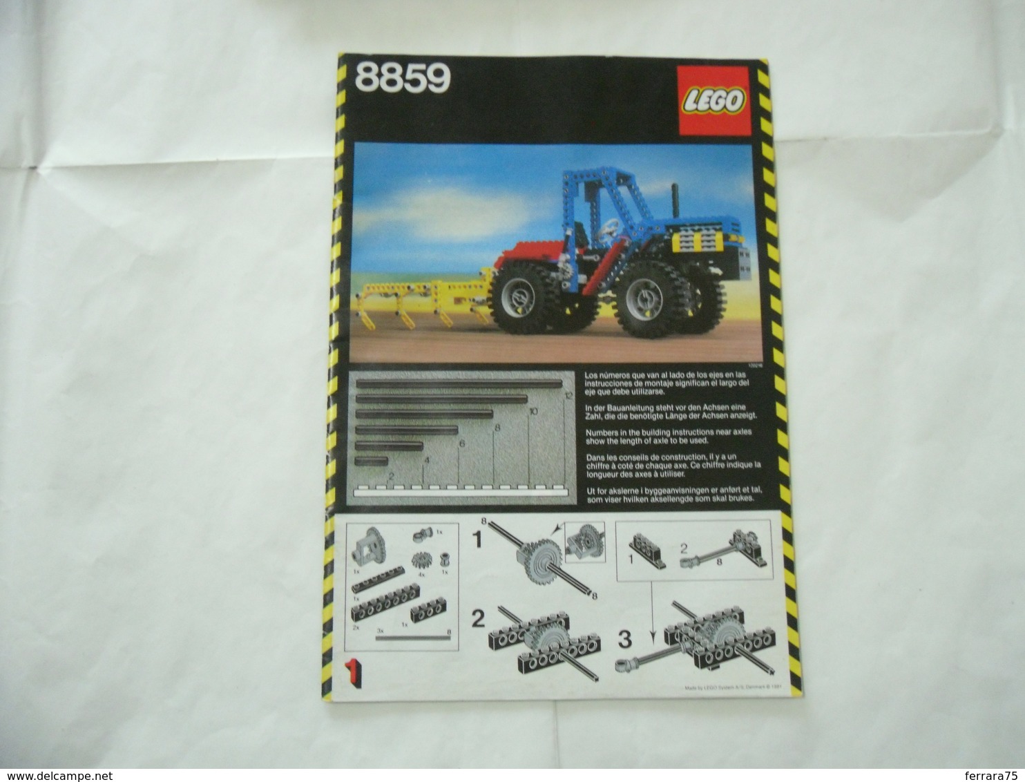 LEGO TECHNIC SOLO MANUALE ISTRUZIONI COSTRUZIONE 8859 TRATTORE VINTAGE - Catalogues