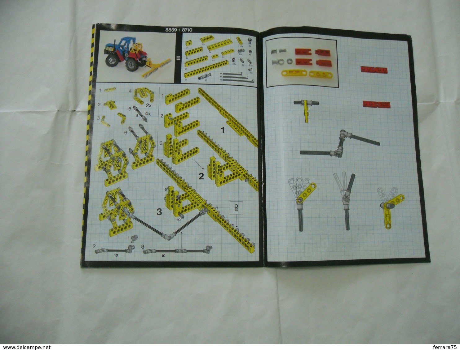 LEGO TECHNIC SOLO MANUALE ISTRUZIONI COSTRUZIONE 8859 TRATTORE VINTAGE