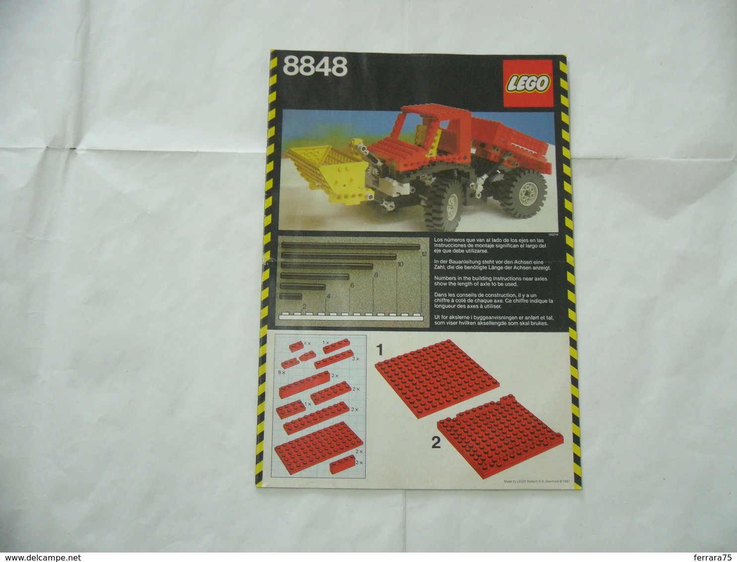 LEGO TECHNIC SOLO MANUALE ISTRUZIONI COSTRUZIONE 8848 TRATTORE VINTAGE - Kataloge