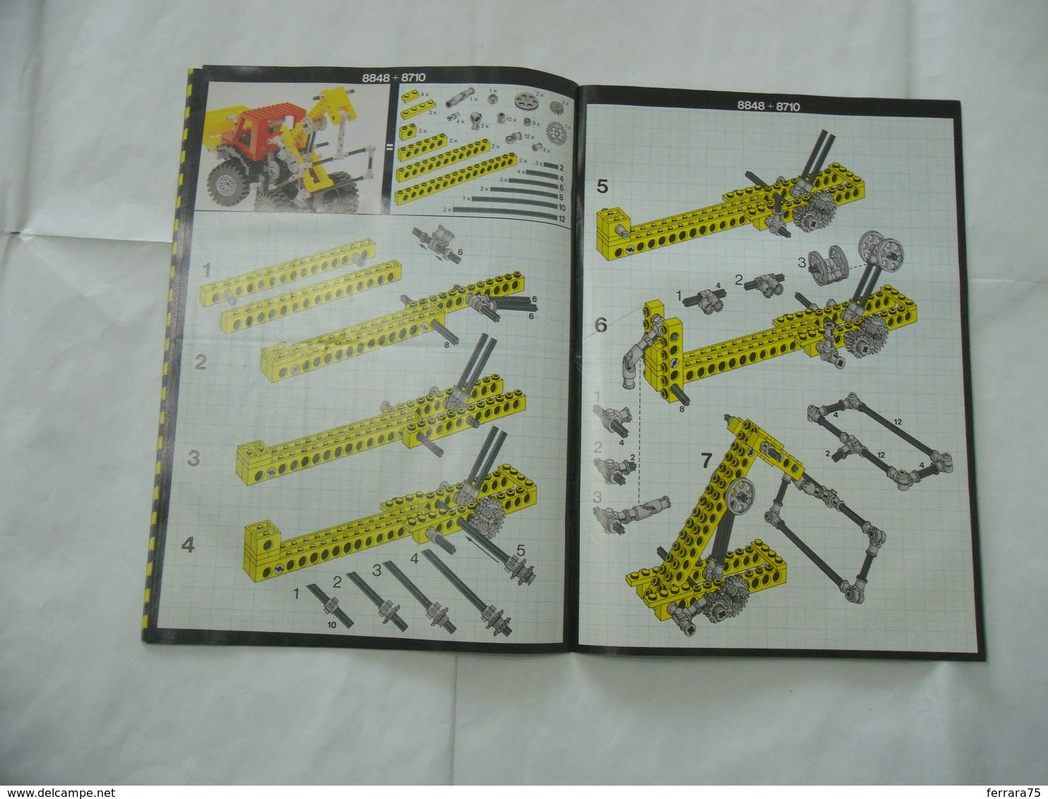 LEGO TECHNIC SOLO MANUALE ISTRUZIONI COSTRUZIONE 8848 TRATTORE VINTAGE