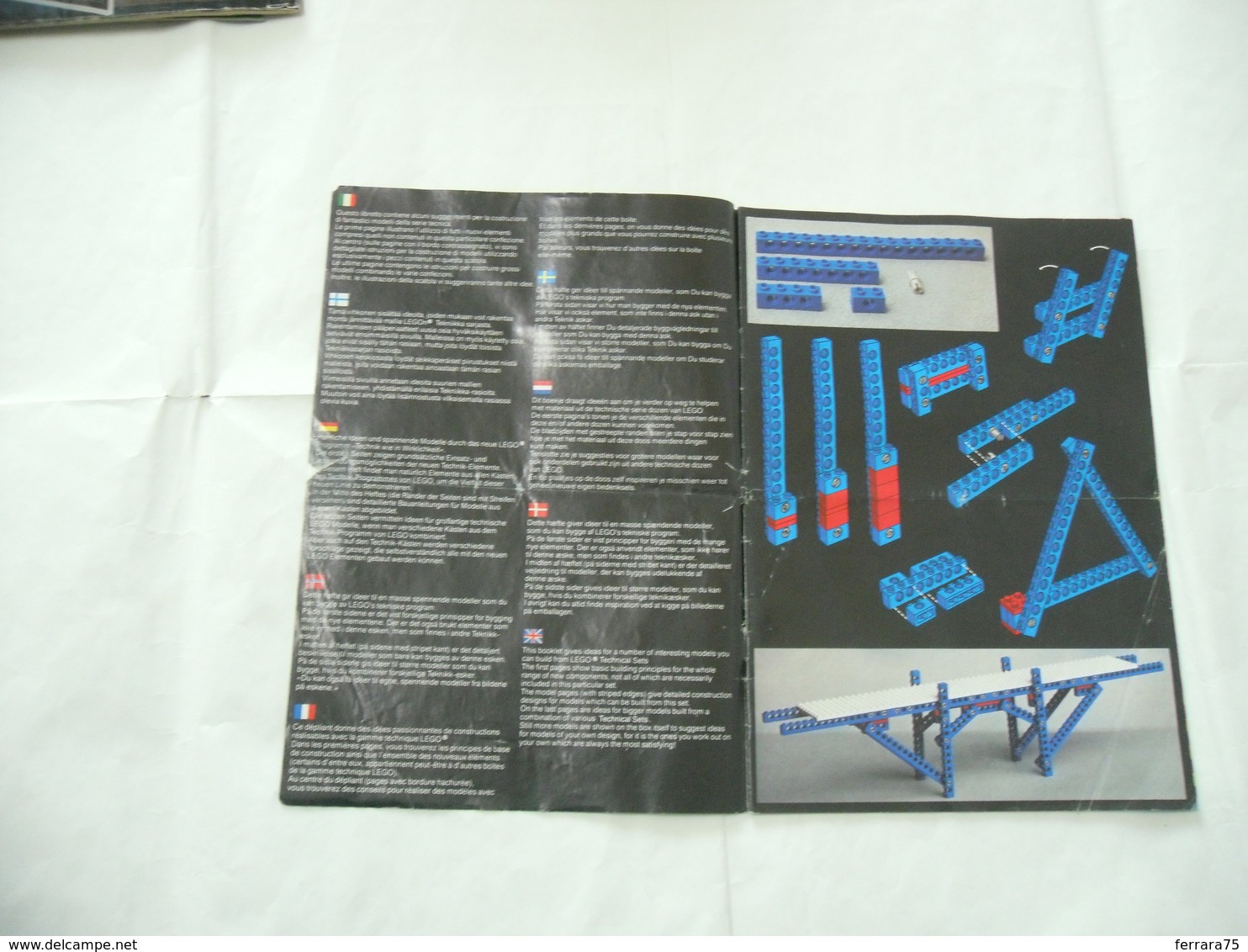 LEGO TECHNIC SOLO MANUALE ISTRUZIONI COSTRUZIONE 850-854-870 TRATTORE VINTAGE - Catalogi