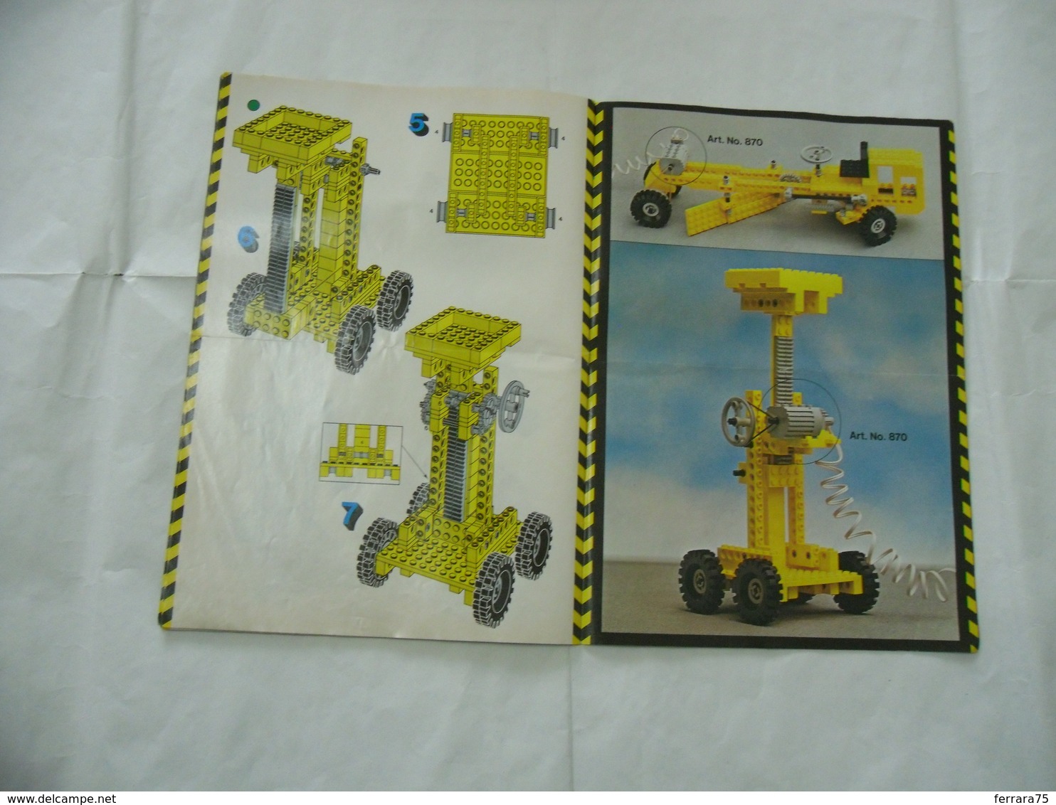 LEGO TECHNIC SOLO MANUALE ISTRUZIONI COSTRUZIONE 850-854-870 TRATTORE VINTAGE