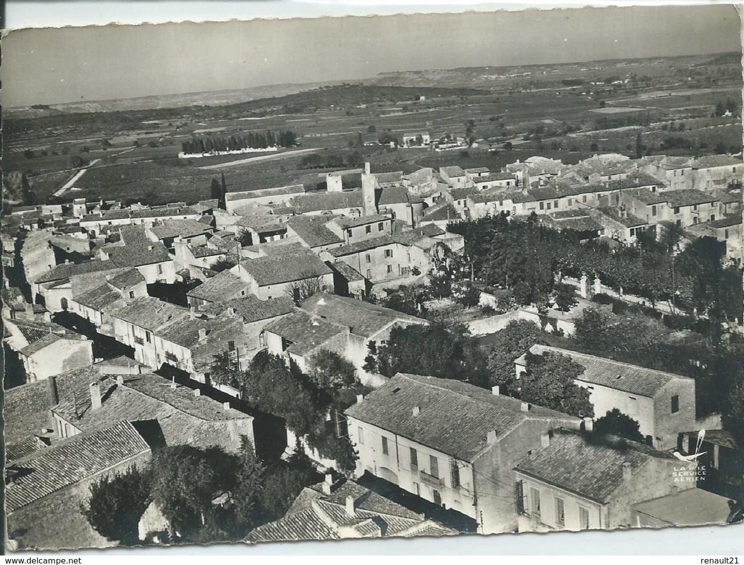 Aigues-Vives-En Avion Au-Dessus De...Vue D'ensemble,Rue De La Poste (CPSM) - Aigues-Vives