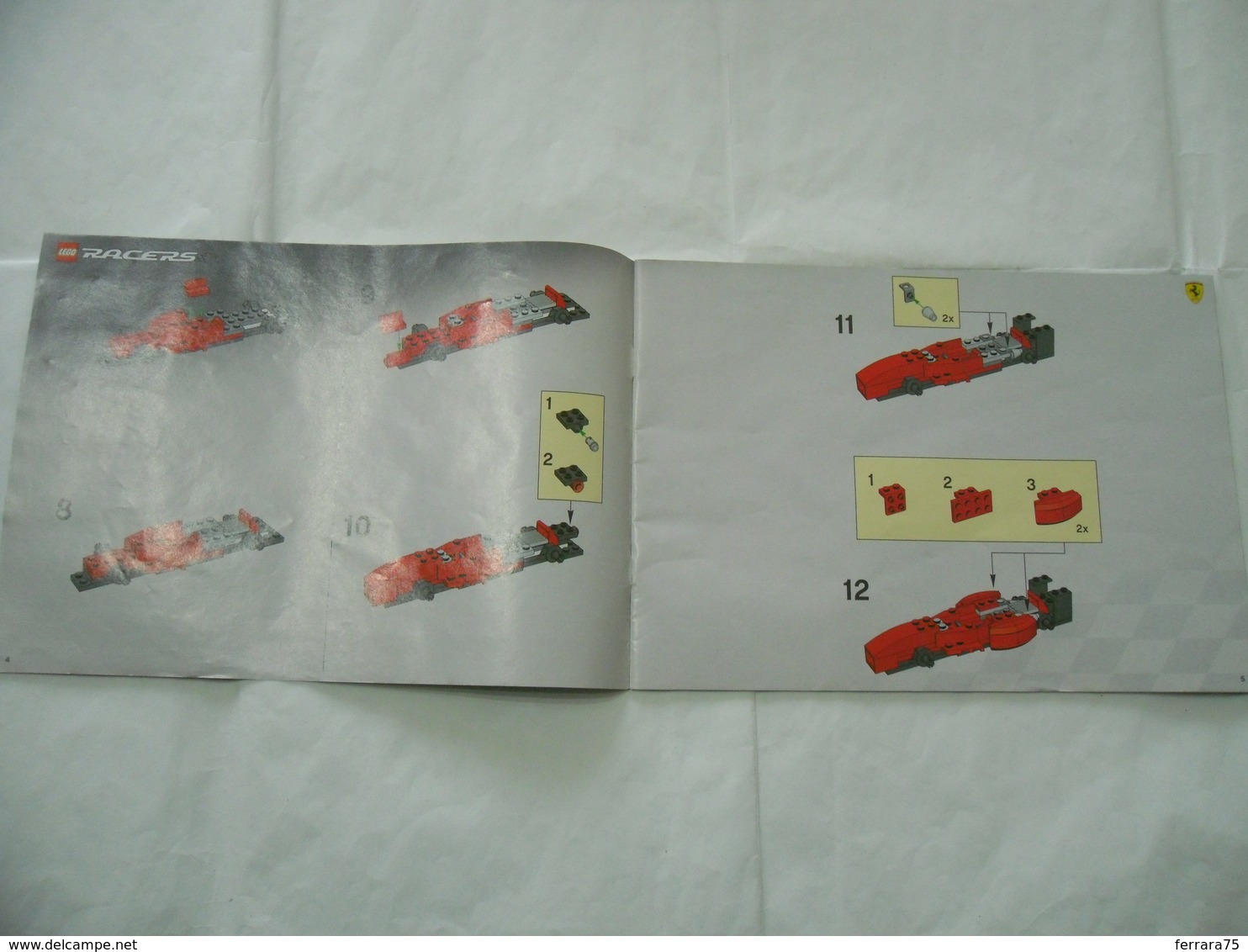 LEGO TECHNIC SOLO MANUALE ISTRUZIONI COSTRUZIONE 8375 RACERS FERRARI - Catalogi