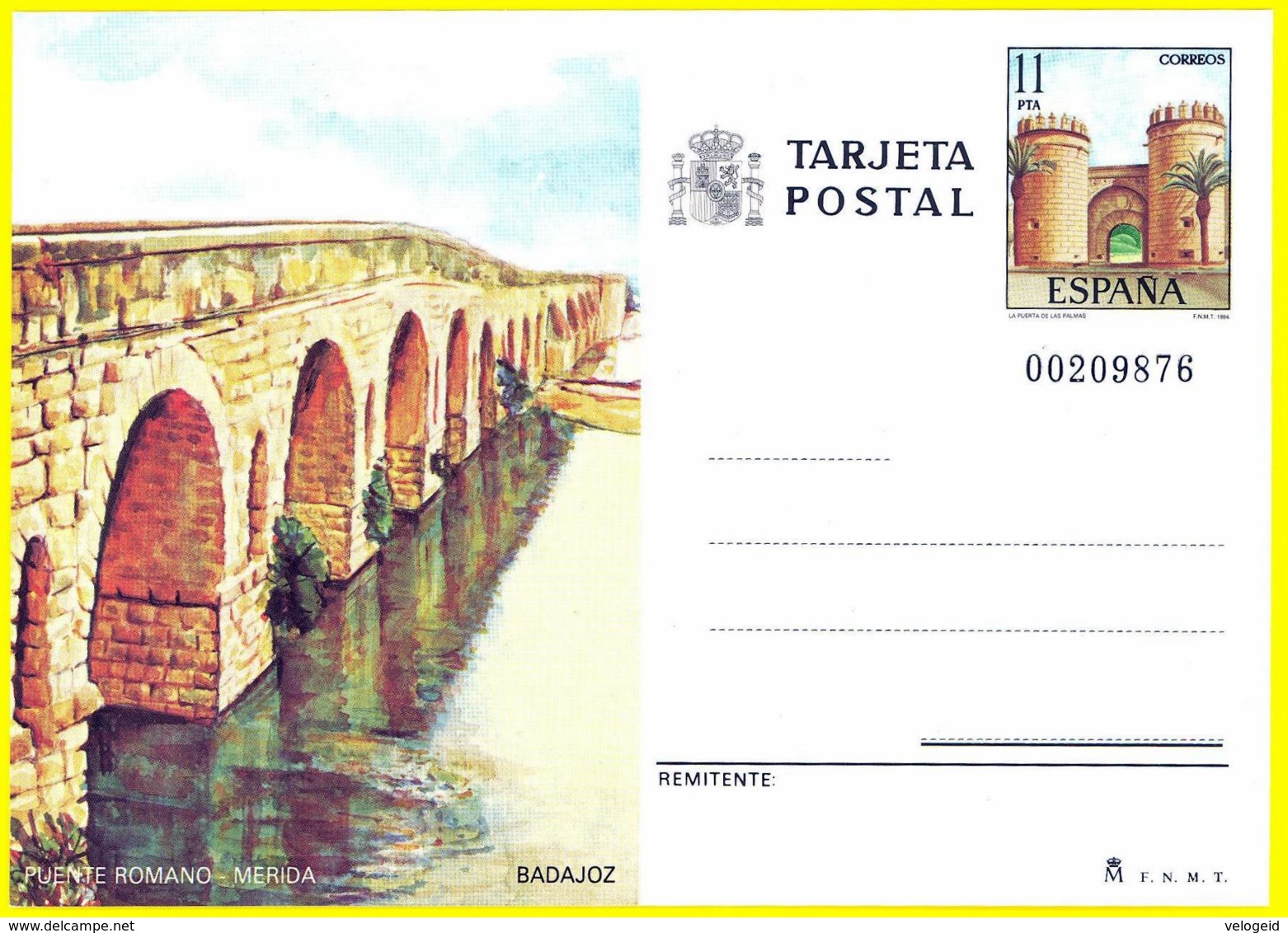 España. Spain. 1984. Postal Stationery. Entero Postal. Turismo. Puente Romano Merida. Badajoz - Nuevos
