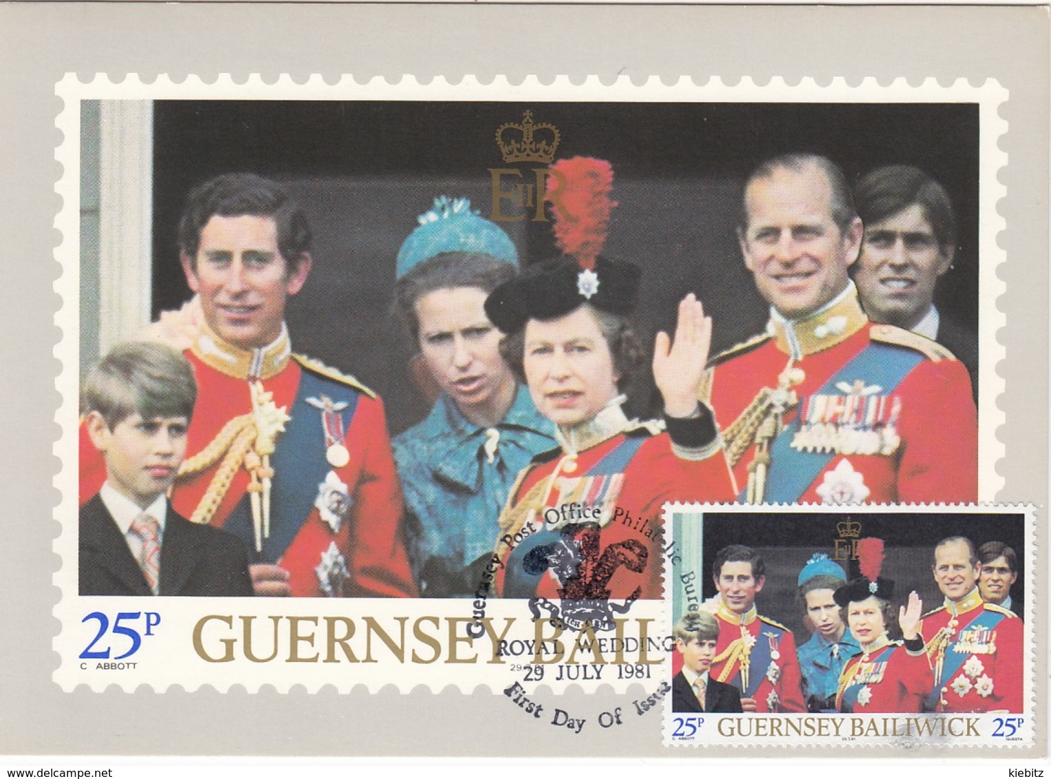 GUERNSEY 1981 - MiNr: 231 Ersttag MC - Königshäuser, Adel