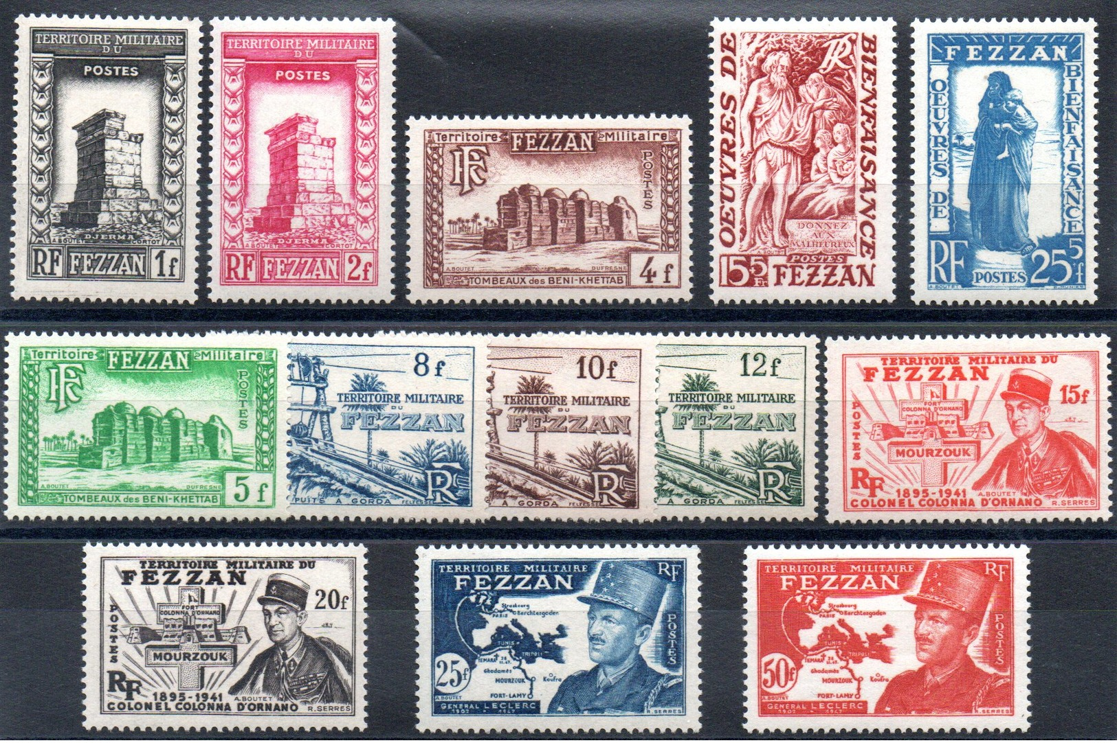 FEZZAN - YT N° 43 à 55 - Neufs * - MH - Cote: 56,00 € - Unused Stamps