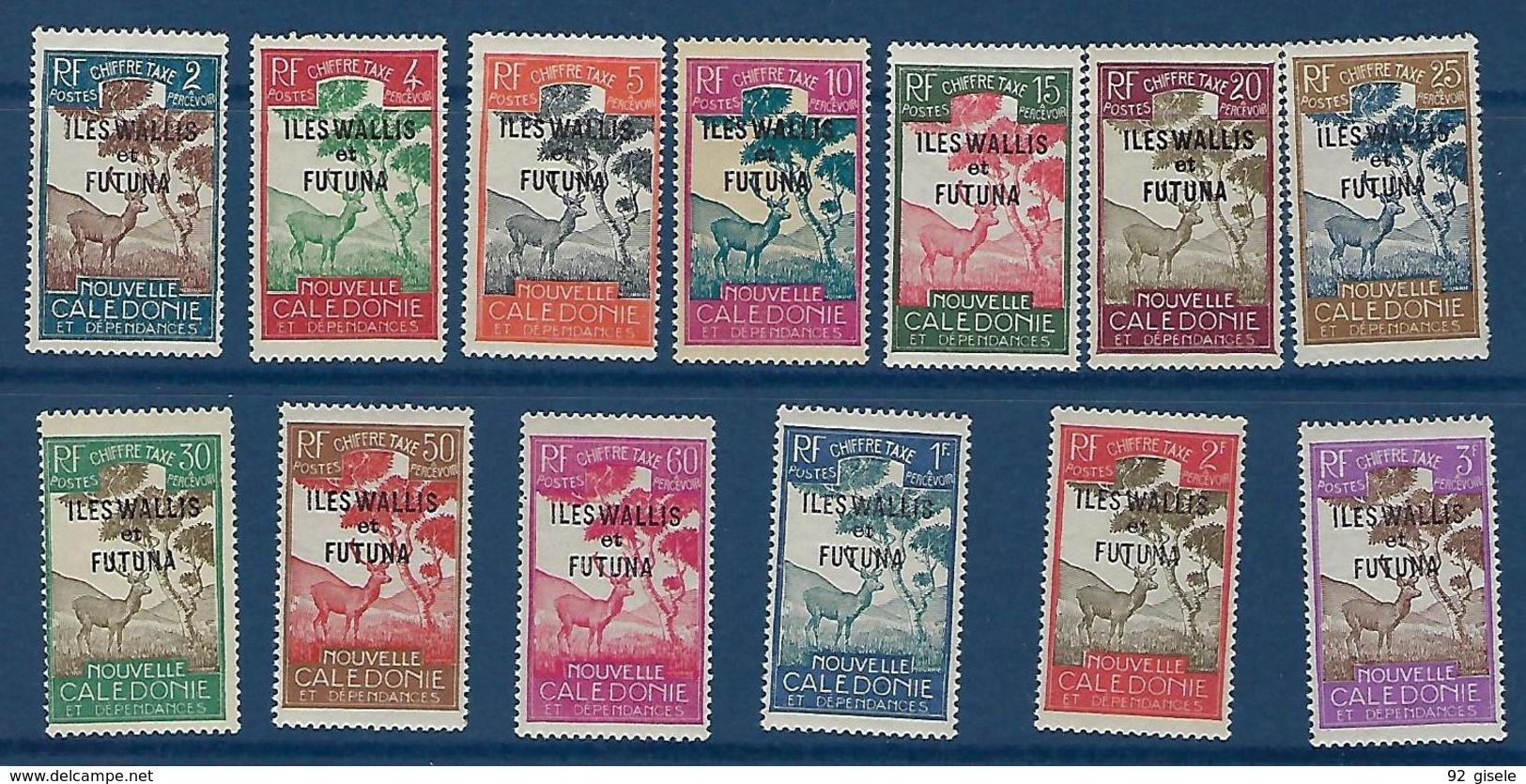 Wallis Taxe YT 11 à 23 " Série Complète " 1930 Neuf** - Timbres-taxe