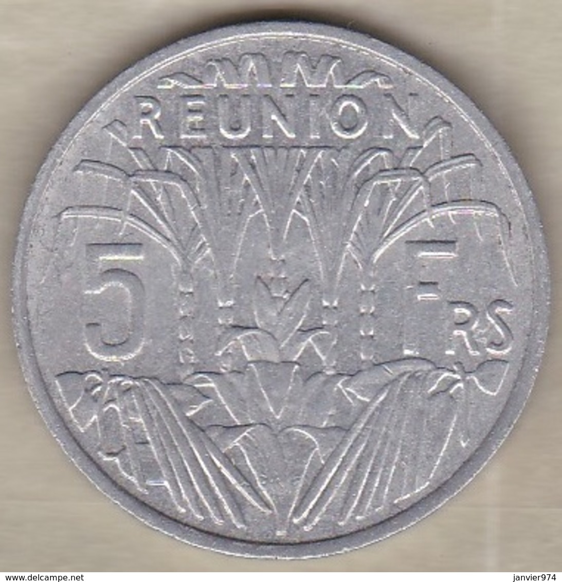 ILE DE LA REUNION. 5 FRANCS 1969. ALUMINIUM - Réunion