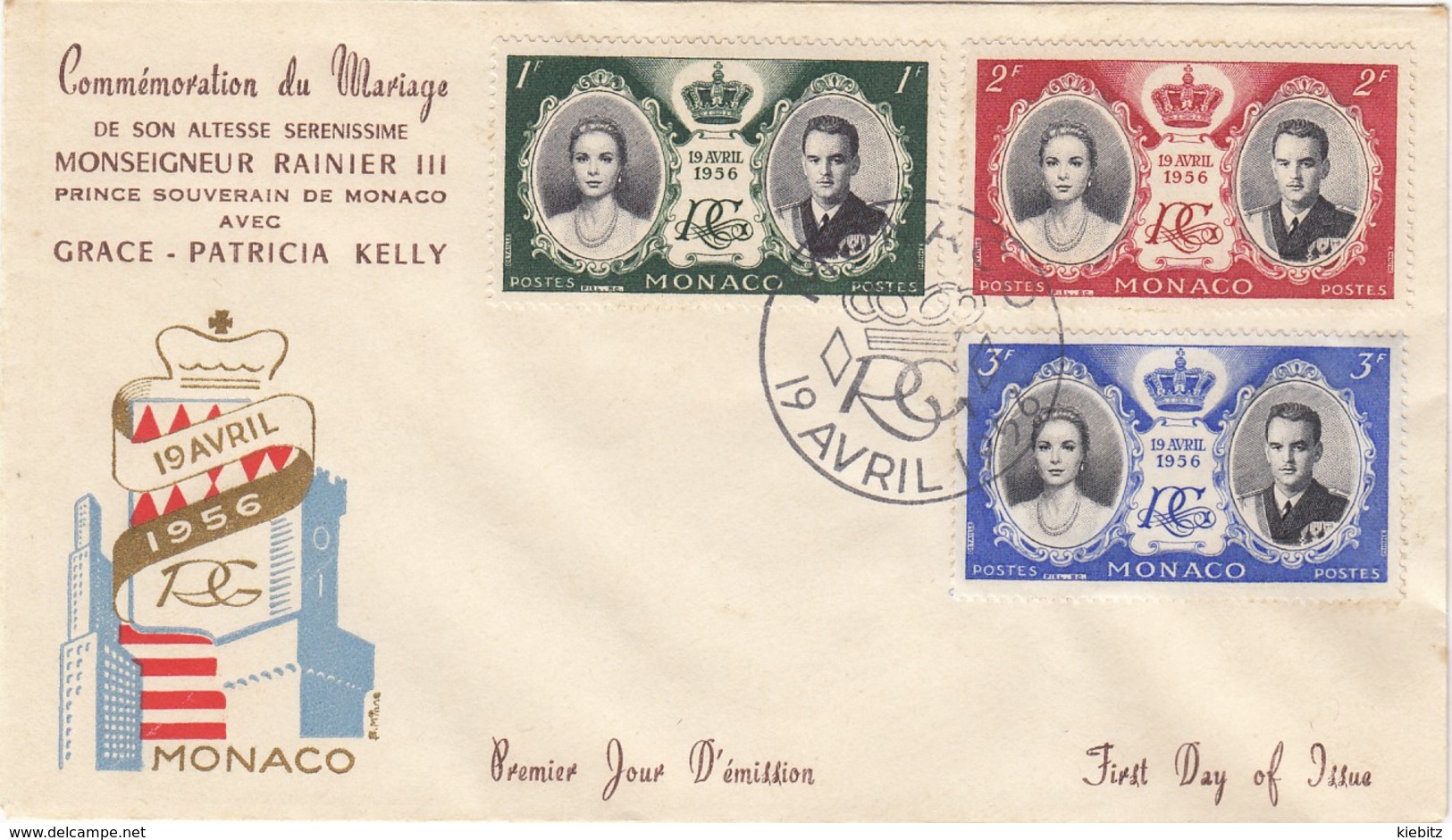 MONACO 1956 - MiNr: 561-563 FDC Fürst Rainer - Königshäuser, Adel