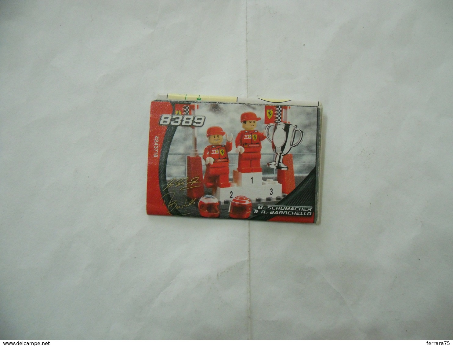 LEGO  SOLO MANUALE ISTRUZIONI COSTRUZIONE 8389 SCHUMACHER BARRICHELLO. - Catalogi