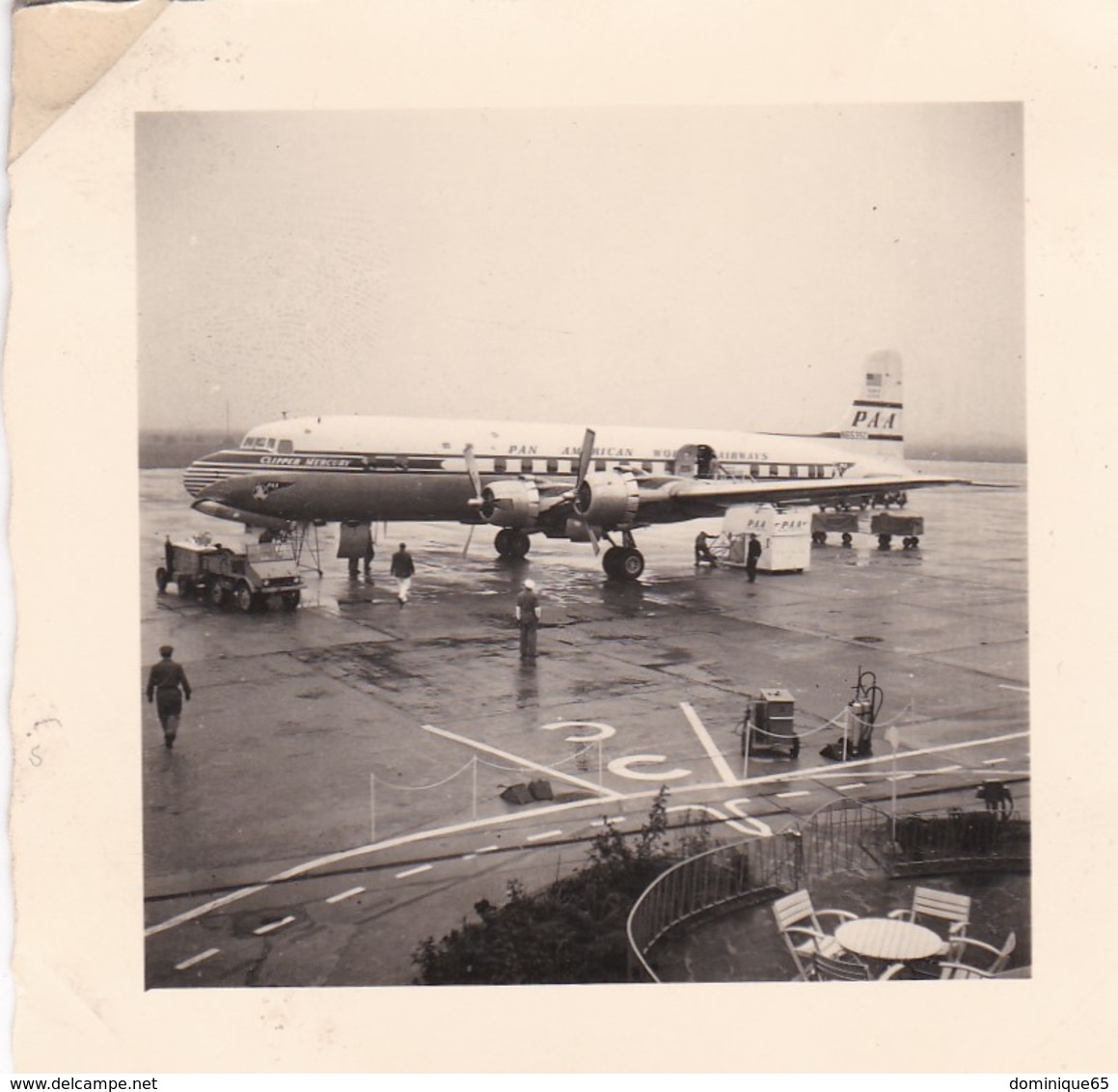 Alb Ursprüngliche Foto 1952 2 Fotos Flughafen Dortmund ? Düsseldorf ? Köln ? Pan American Airlines PAA Clipper Mercury - Lugares