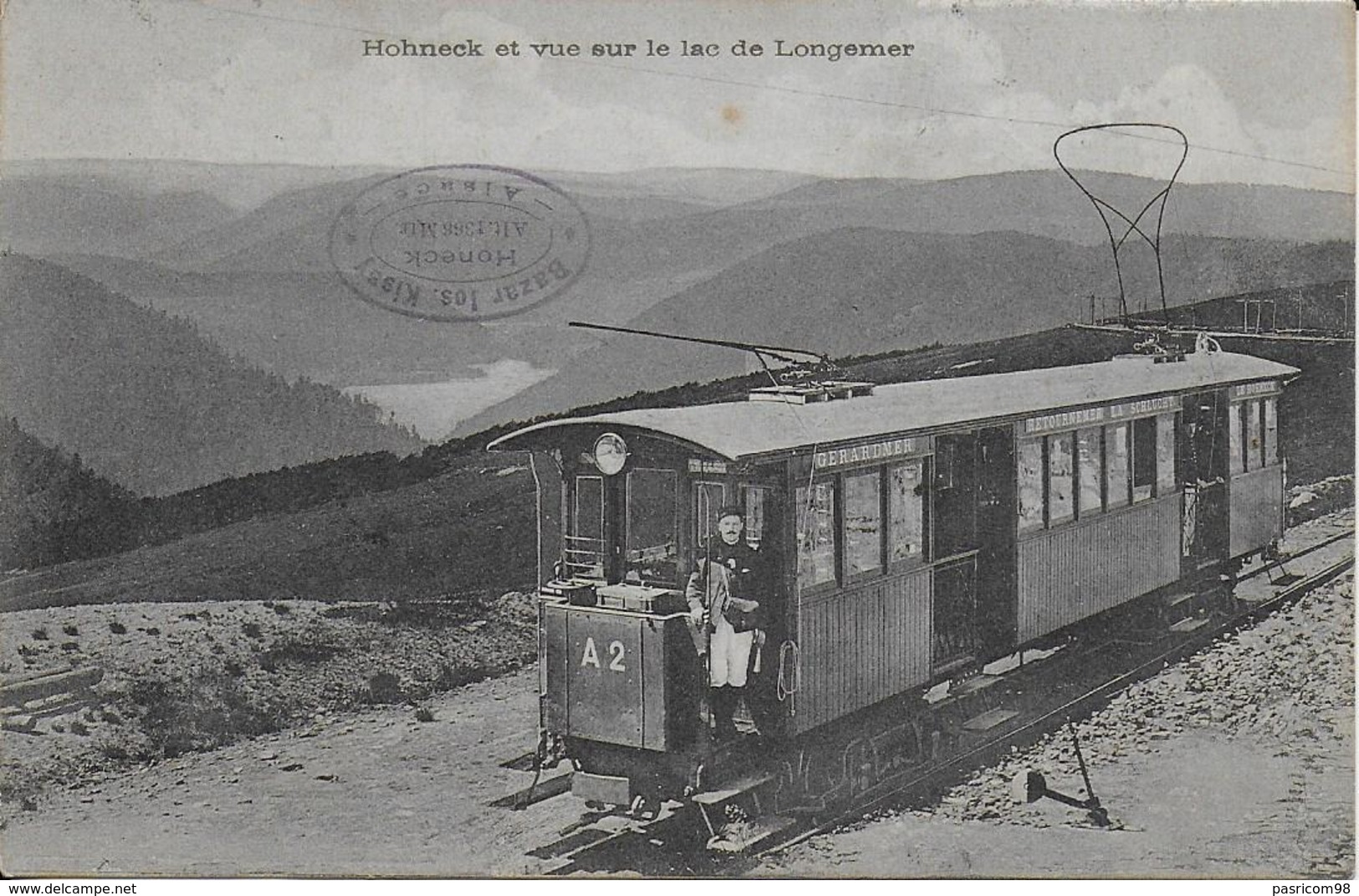 Cpa Train à Cremaillère Le HOHNECK- Gérarmer Retournemer La Schlut Le Hhoneck Gros Plan - Trains