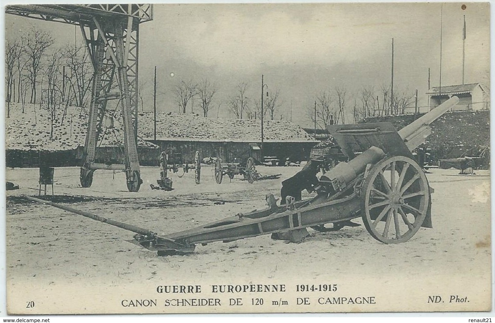 Guerre Européenne 1914-1915-Canon Schneider De 120 M/m De Campagne (CPA) - Materiale