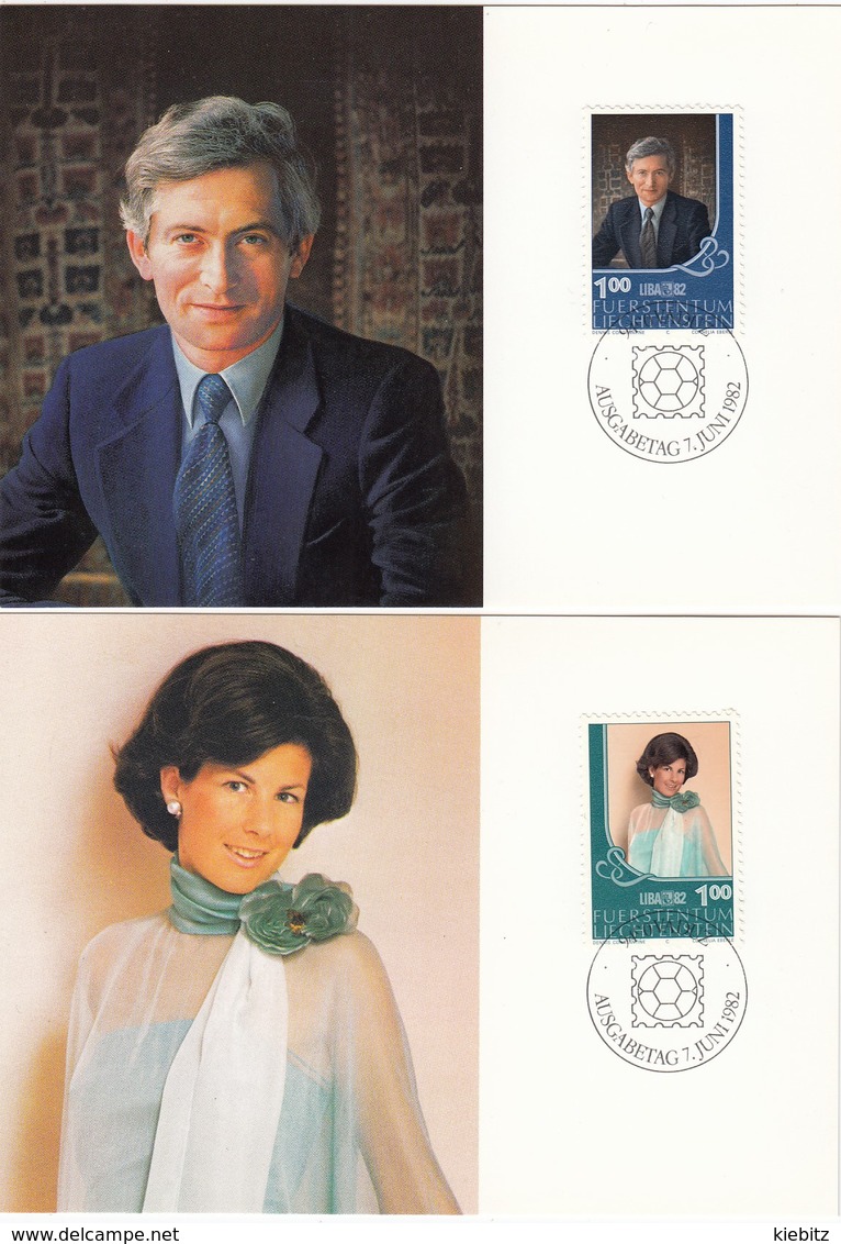 LIECHTENSTEIN 1982 - MiNr: 797-798  2 MC Nr31 Marie Aglae Und Hans Adam - Königshäuser, Adel