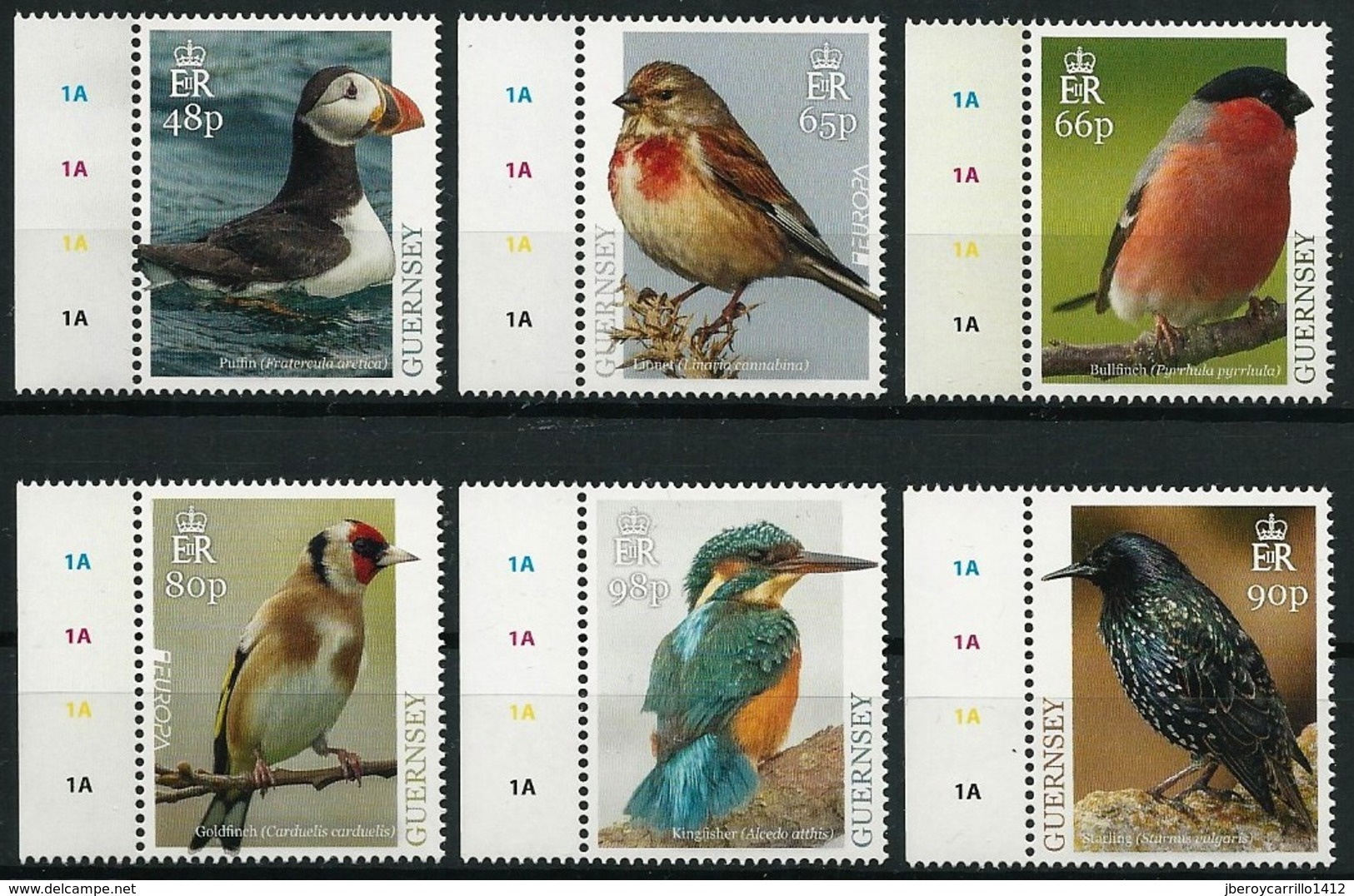 GUERNSEY - EUROPA 2019 - NATIONAL BIRDS & SYMBOLISH.- "AVES - BIRDS - VÖGEL - OISEAUX"- SERIE COMPLETA De 6 V. - 2019