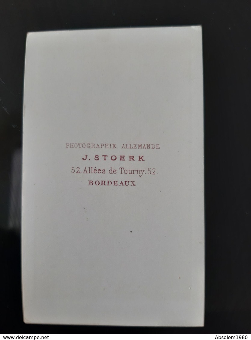 CDV GERMANY ALLEMAGNE FEMME ROBE BLANCHE NOBLESSE STOERK PHOTOGRAPHIE ALLEMANDE FOTO DEUTSCHLAND - Alte (vor 1900)