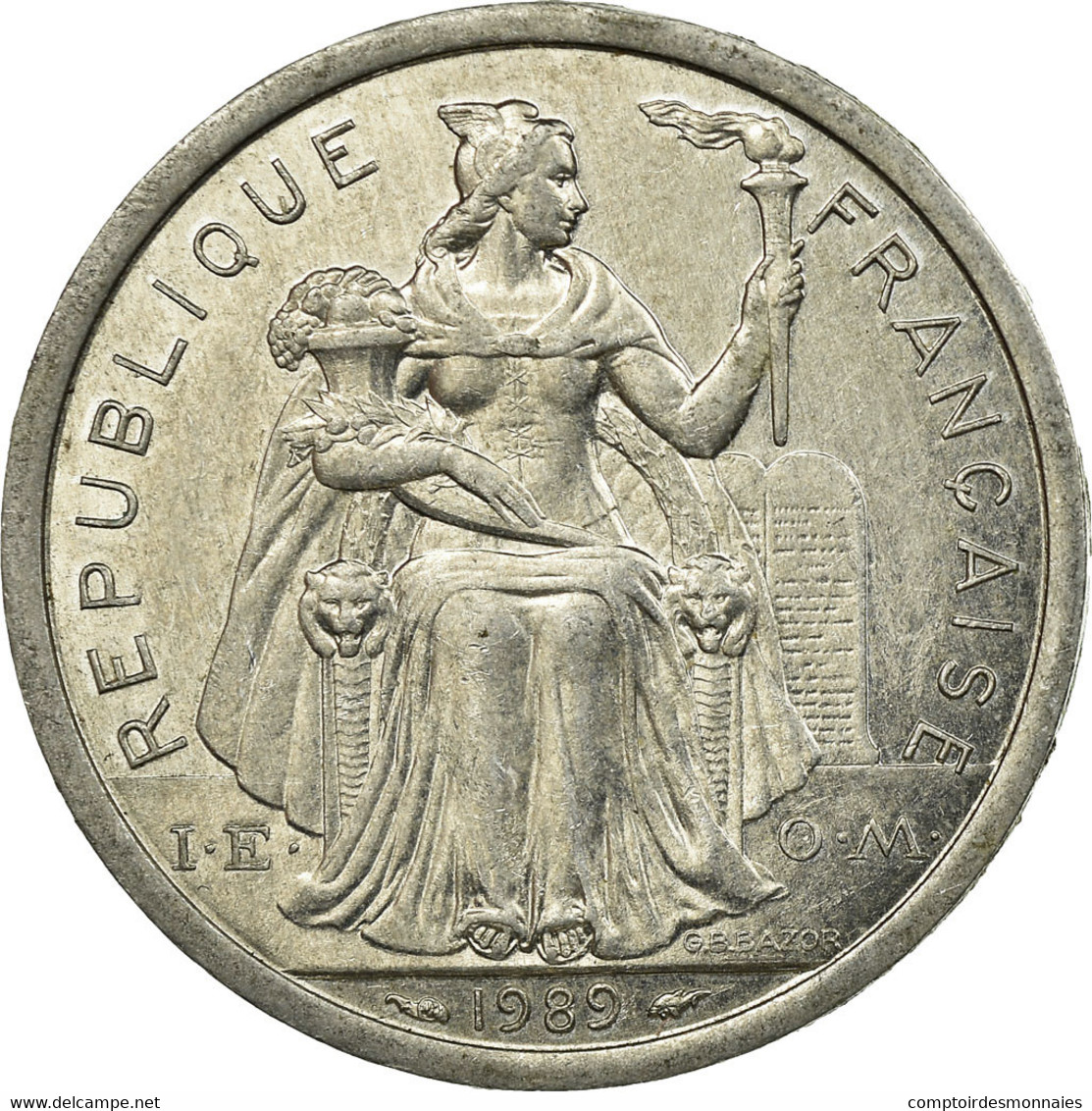 Monnaie, Nouvelle-Calédonie, 2 Francs, 1989, Paris, TTB, Aluminium, KM:14 - Nouvelle-Calédonie