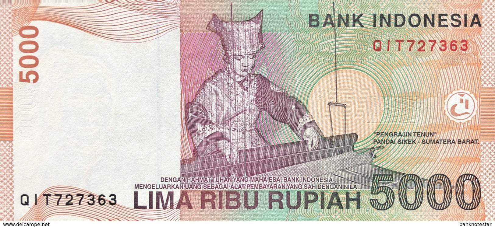 Indonesia 5.000 Rupiah, P-142n (2014) - UNC - Indonesien