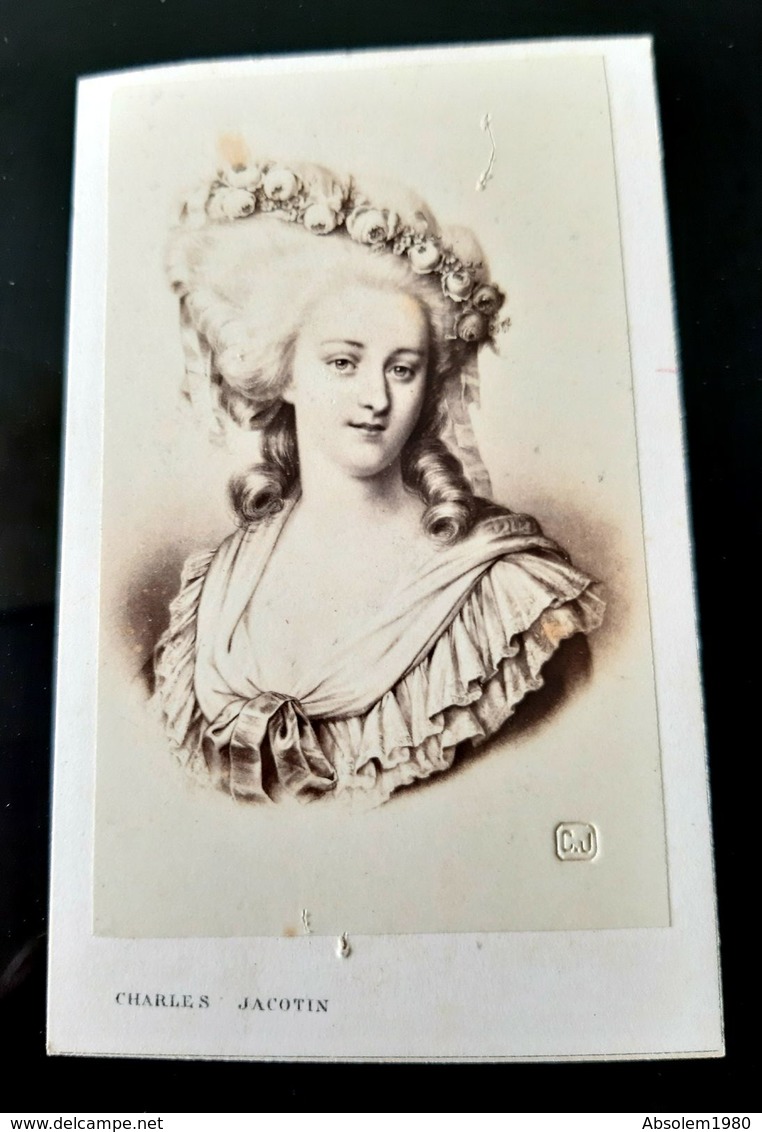 CDV MARIE ANTOINETTE REINE DE FRANCE QUEEN REVOLUTION LOUIS DE BOURBON CHARLES JACOTIN - Antiche (ante 1900)