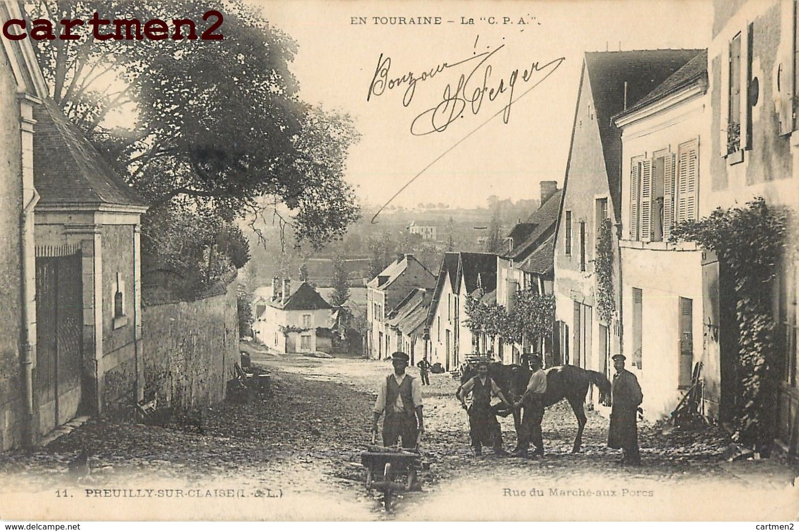 PREUILLY-SUR-CLAISE RUE DU MARCHE AUX PORCS 37 - Autres & Non Classés