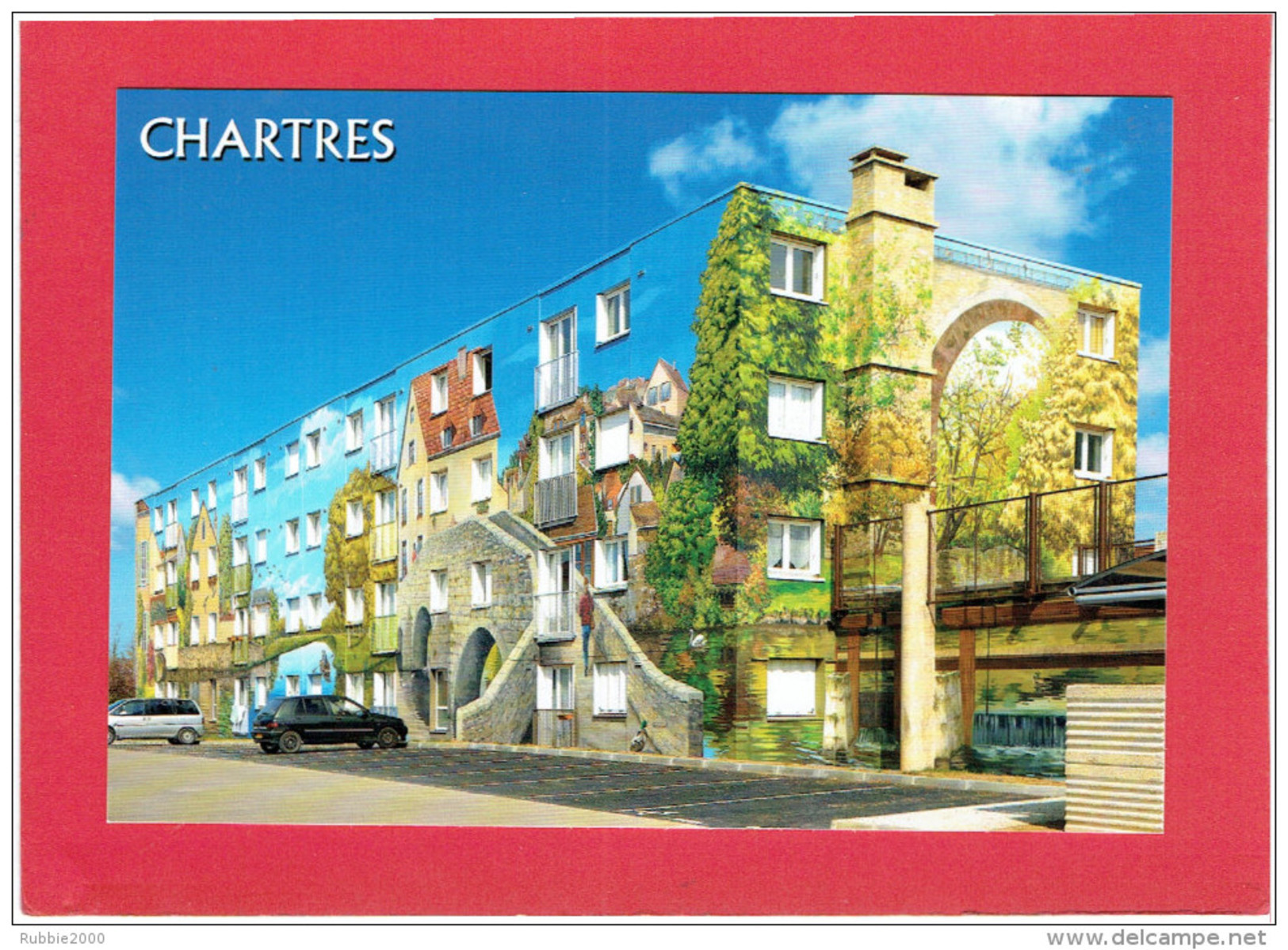 CHARTRES FRESQUE BEL AIR CARTE EN TRES BON ETAT - Chartres