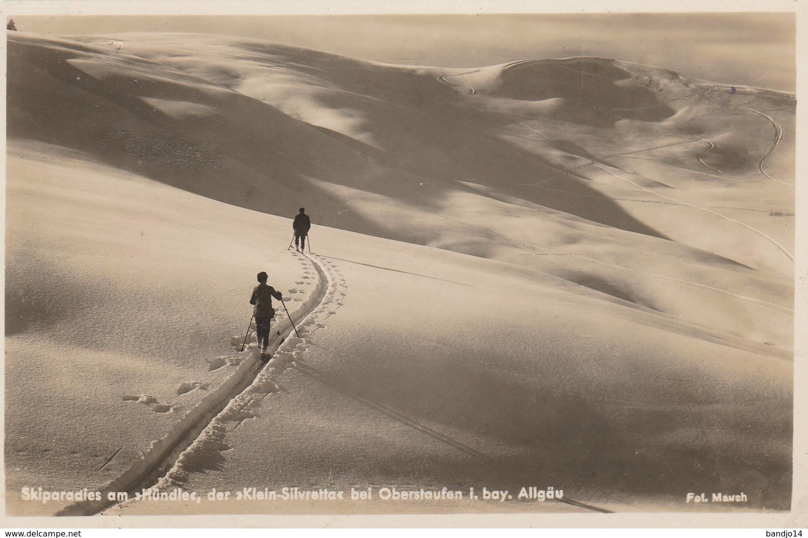 Original Photographie " Hugo  Mauch " - Skiparadies  - Scan Recto-verso - Oberstaufen