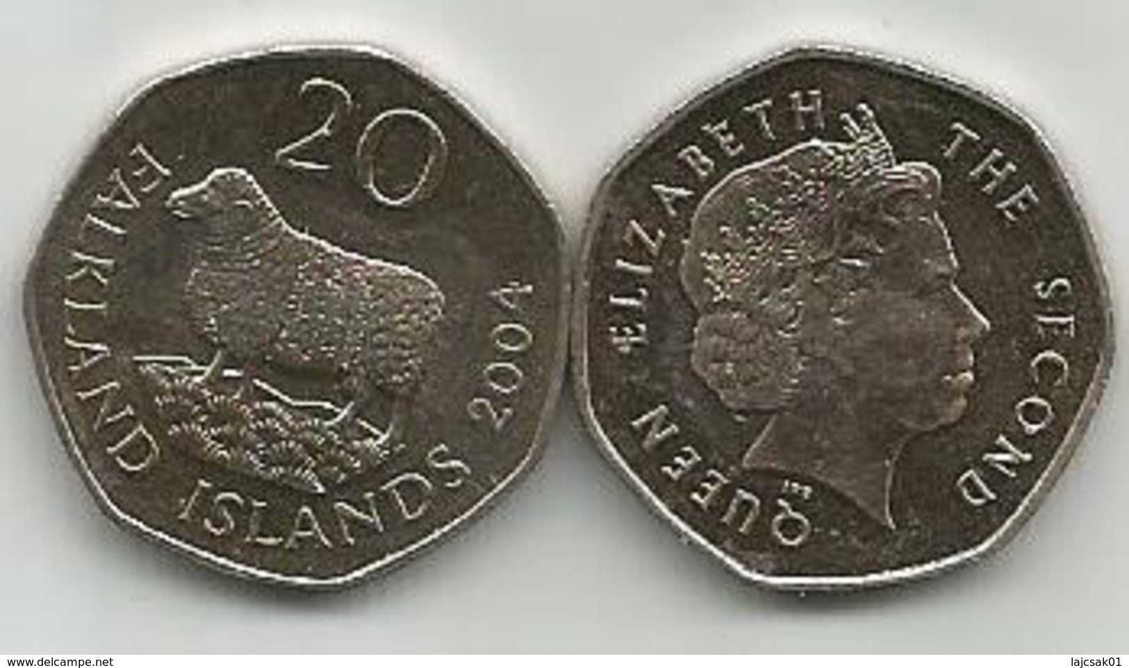 Falkland Islands 20 Pence 2004. High Grade - Malvinas