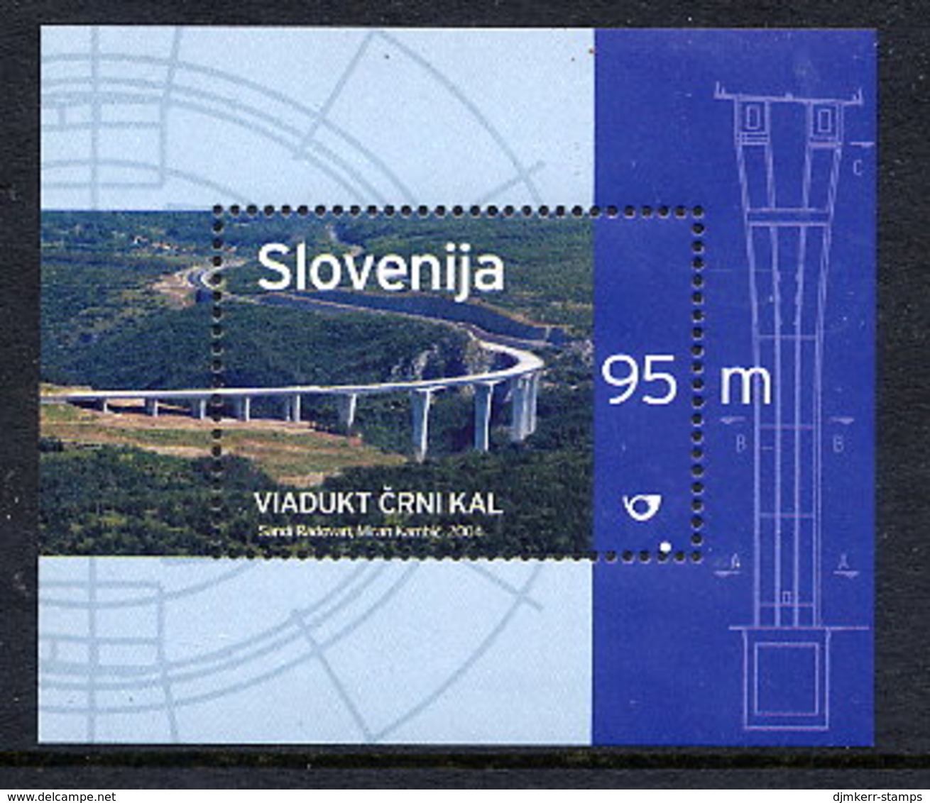 SLOVENIA 2004 Crni Kal Viaduct Block MNH / **.  Michel Block 19 - Slovenia