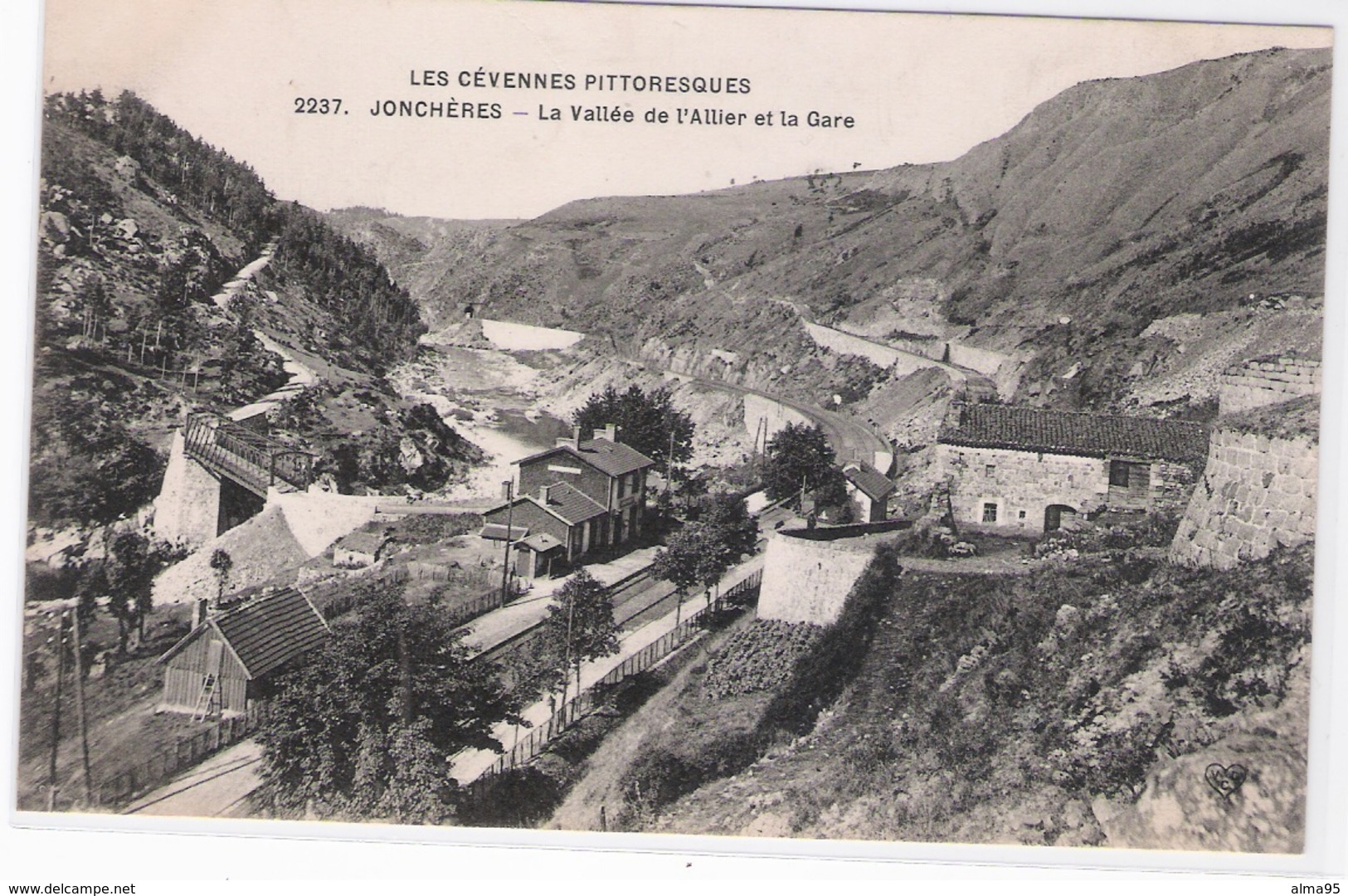 CPA - 43 - LES CEVENNES PITTORESQUE - JONCHERES - La Vallée De L'Allier Et La Gare - Autres & Non Classés