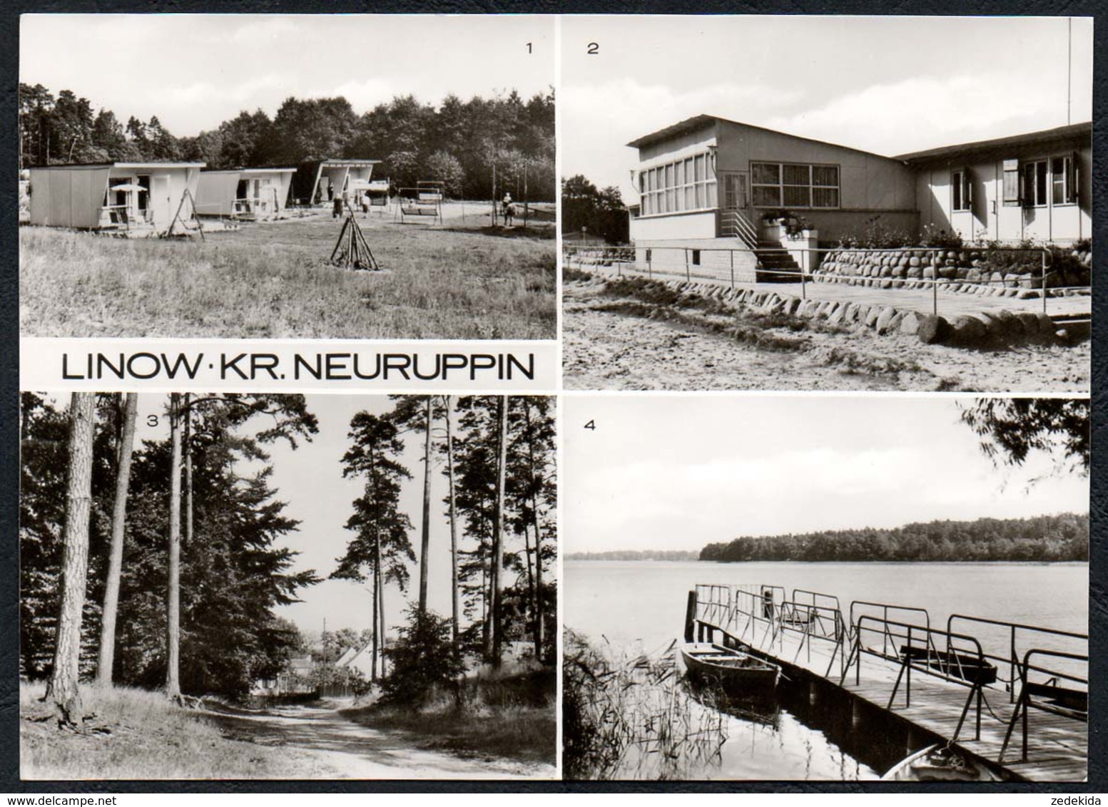 C4912 - Lindow Kr. Neuruppin - Bungalowsiedlung Ferienlager - Reichenbach - Lindow