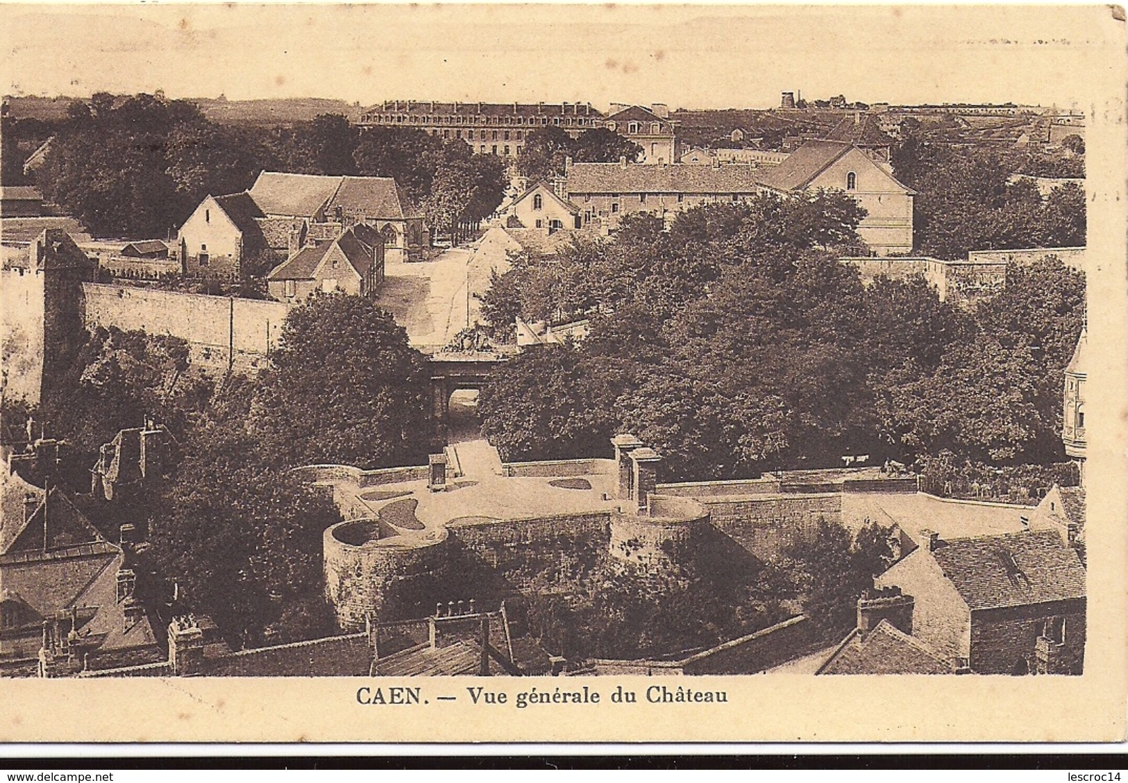 CAEN Vue Générale Du Chateau 1936 Cachet Foire Exposition - Caen