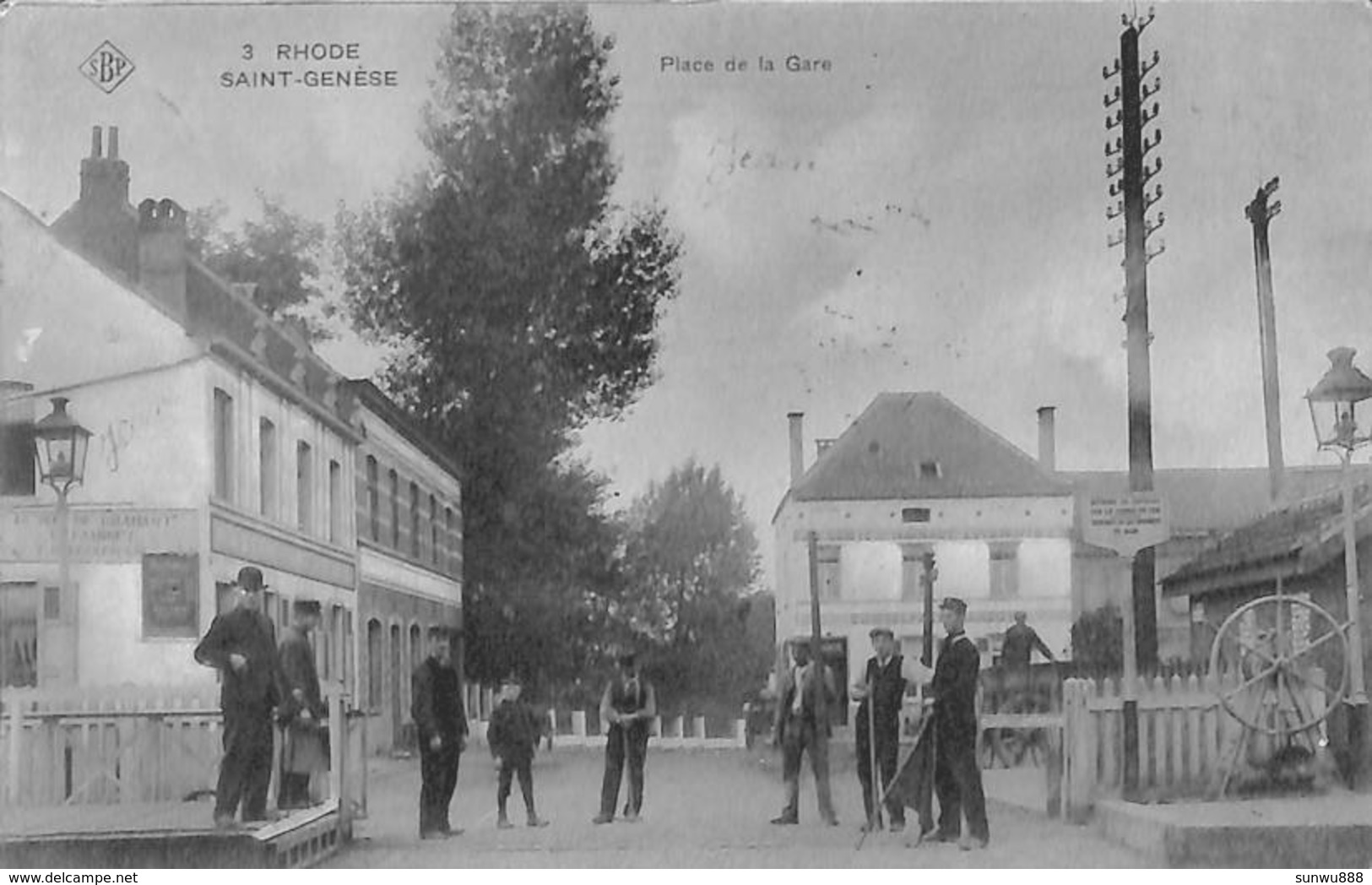Rhode Saint-Genèse - Place De La Gare (top Animation, SBP N° 3, 1908) - Rhode-St-Genèse - St-Genesius-Rode