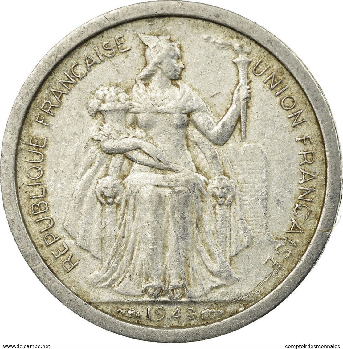 Monnaie, Nouvelle-Calédonie, Franc, 1949, Paris, TB+, Aluminium, KM:2 - Nouvelle-Calédonie