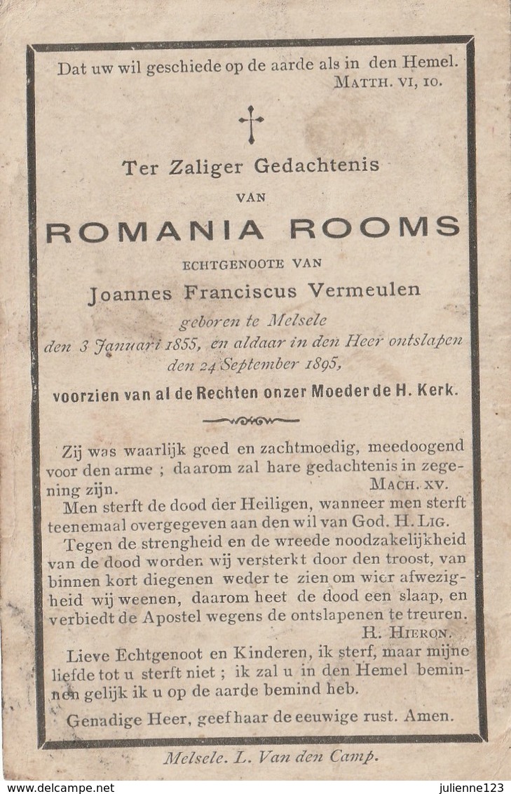 GEBOREN TE MELSELE 1855+1895 ROMANIA ROOMS. - Religion & Esotérisme