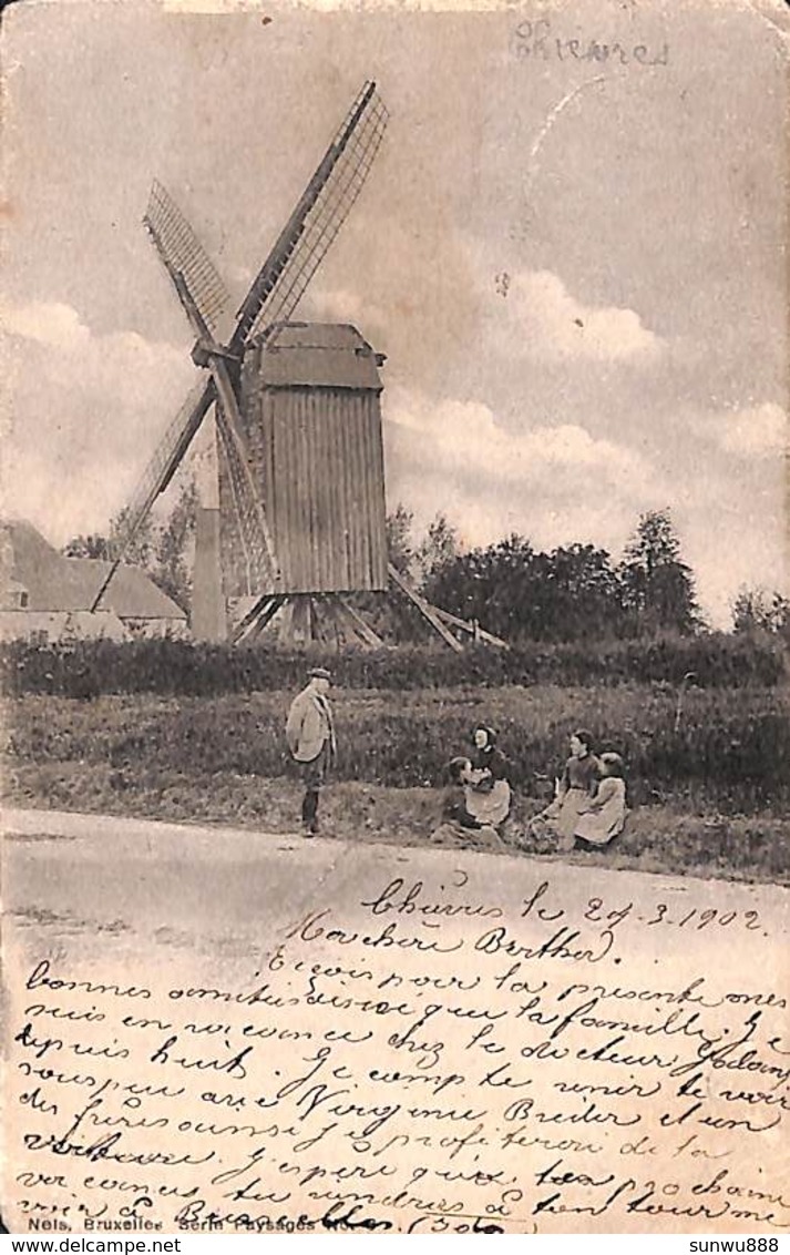 Moulin De Chièvres Ou Moulbaix (1902, Animée) - Chièvres