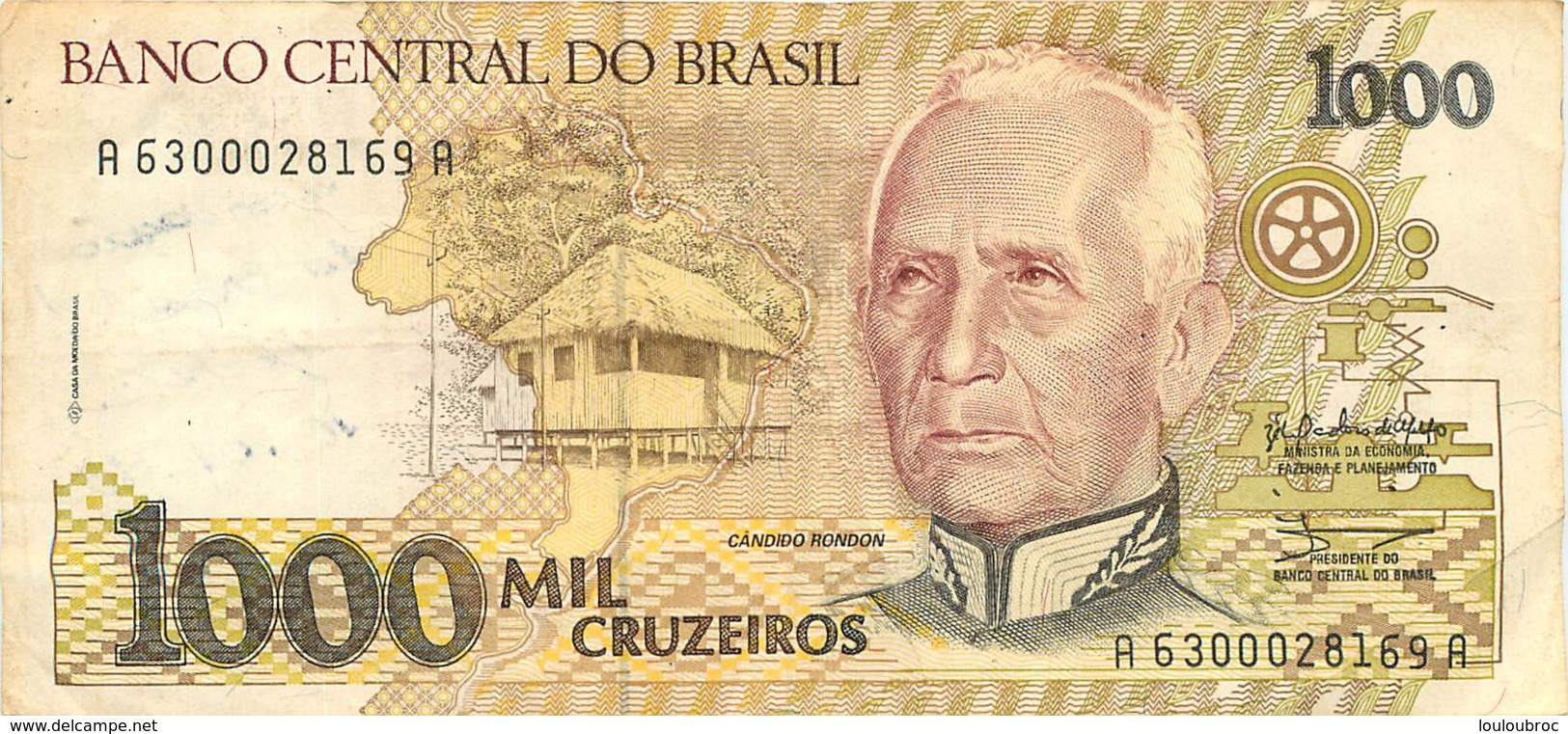 BILLET   BRESIL  1000 CRUZEIROS - Brésil